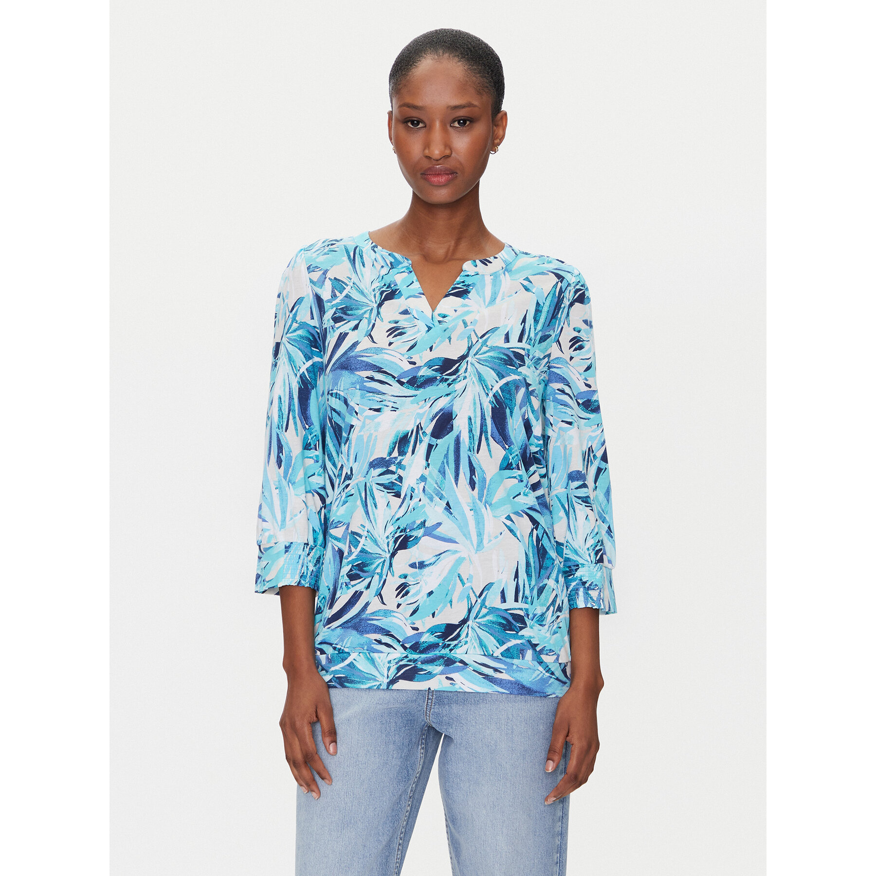Olsen Bluse 11105044 Blau Regular Fit
