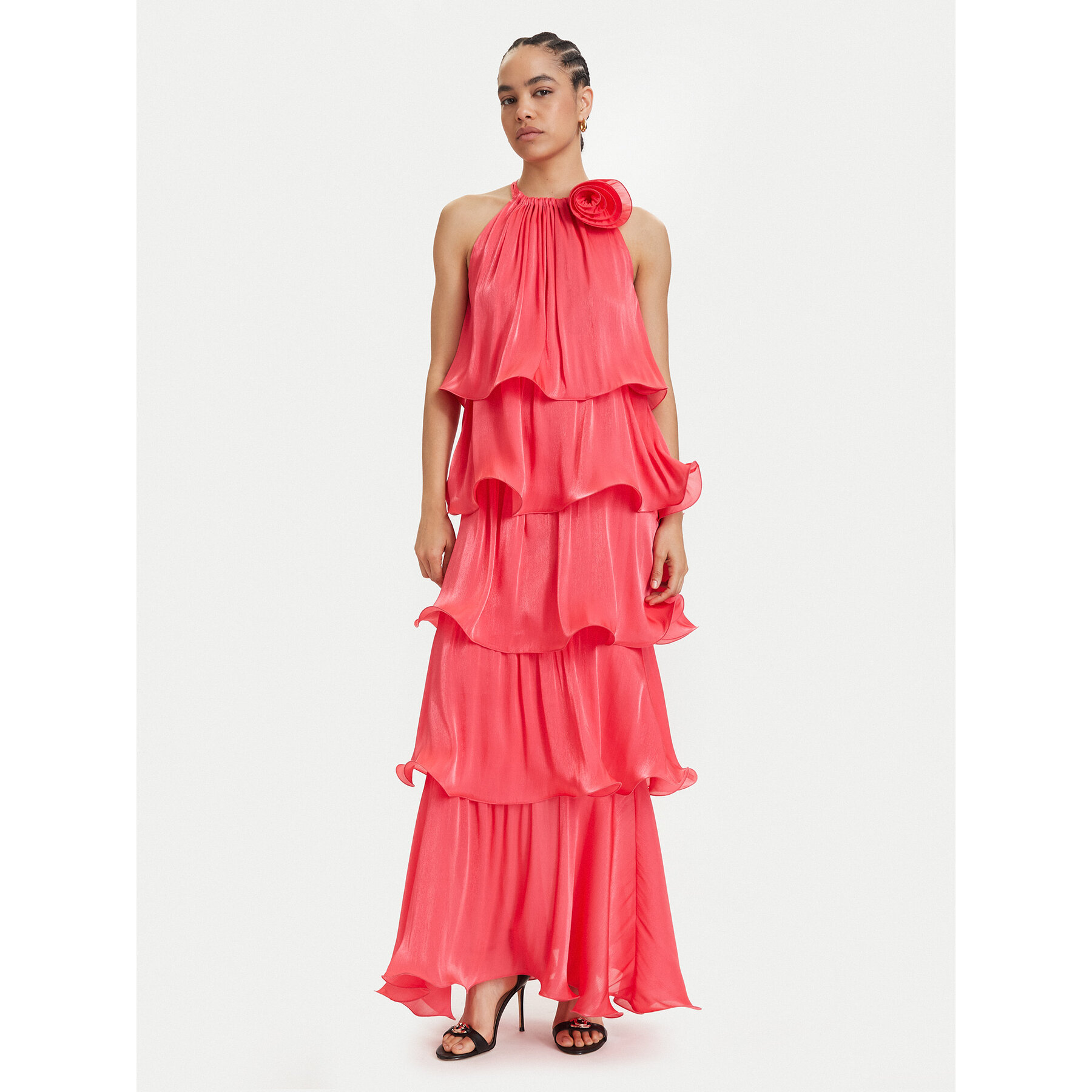 ACCESS FASHION Abendkleid 63-3324-308 Korallenfarben Regular Fit