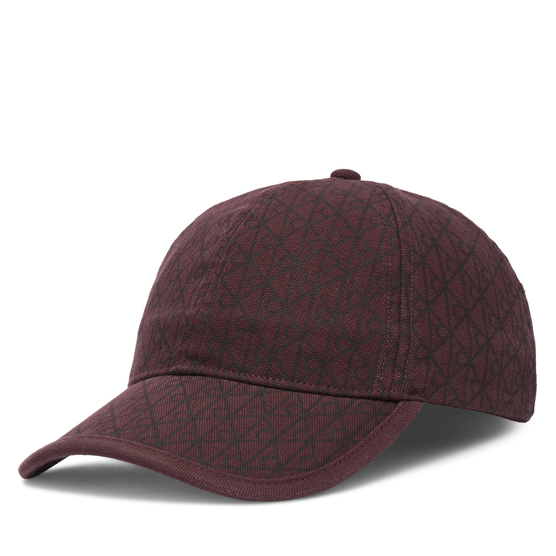 Šiltovka Calvin Klein Emblem Print W Leather Patch Cap LV04F5036G Bordová