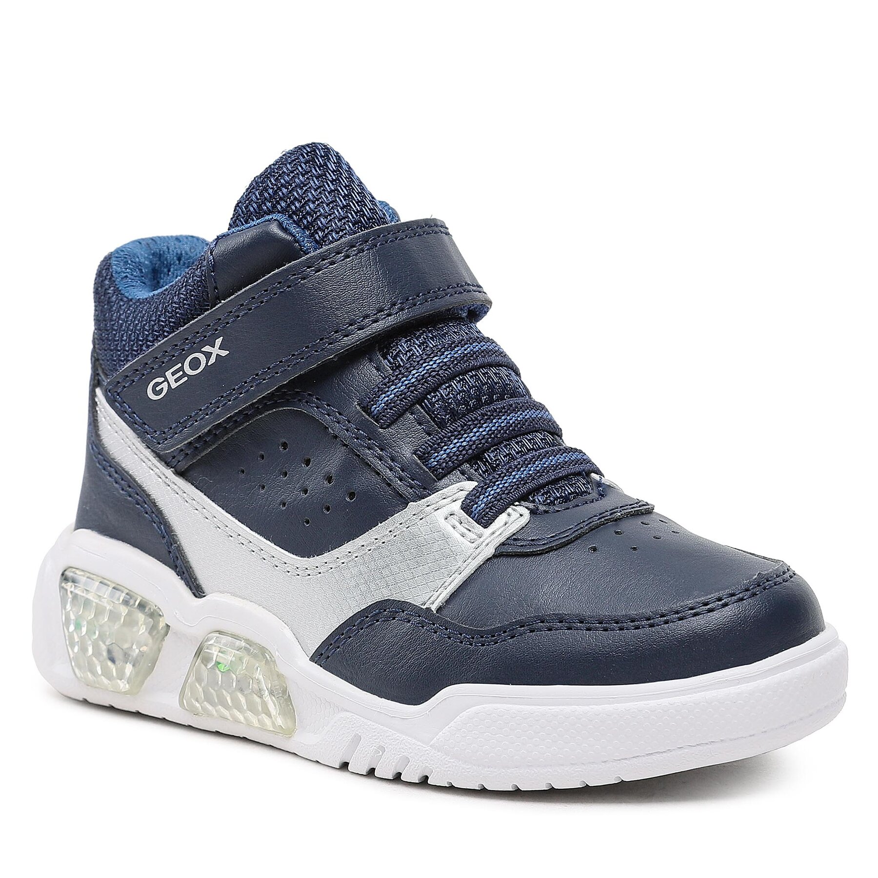 Superge Geox J Illuminus Boy J36GVB 05411 C0673 S Navy/Silver