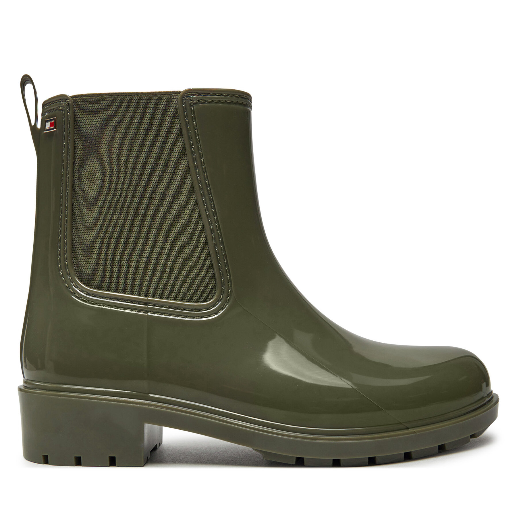 Bottes de pluie Tommy Hilfiger Flag Rainboot FW0FW08213 Vert