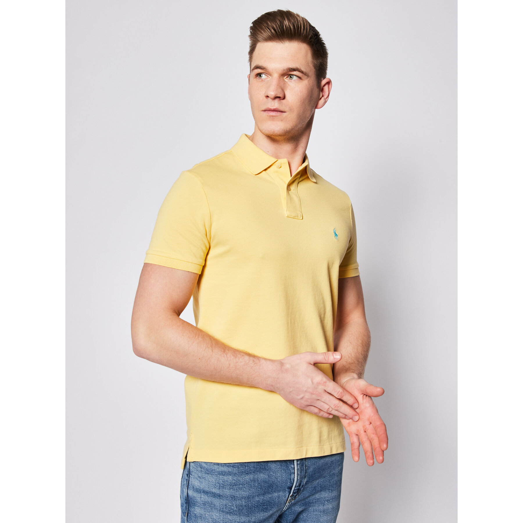 Polo Ralph Lauren Polo Core Replen 710782592 Κίτρινο Custom Slim Fit