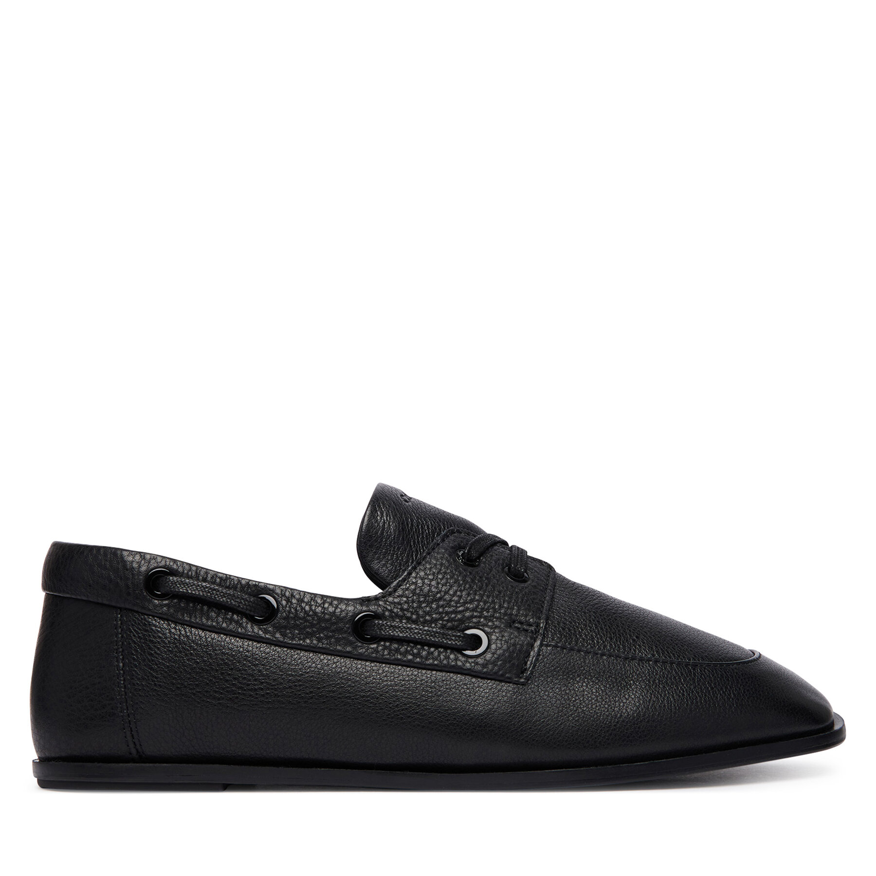 Pantofi Calvin Klein Ess Boatshoe Lth HW0HW03116 Negru