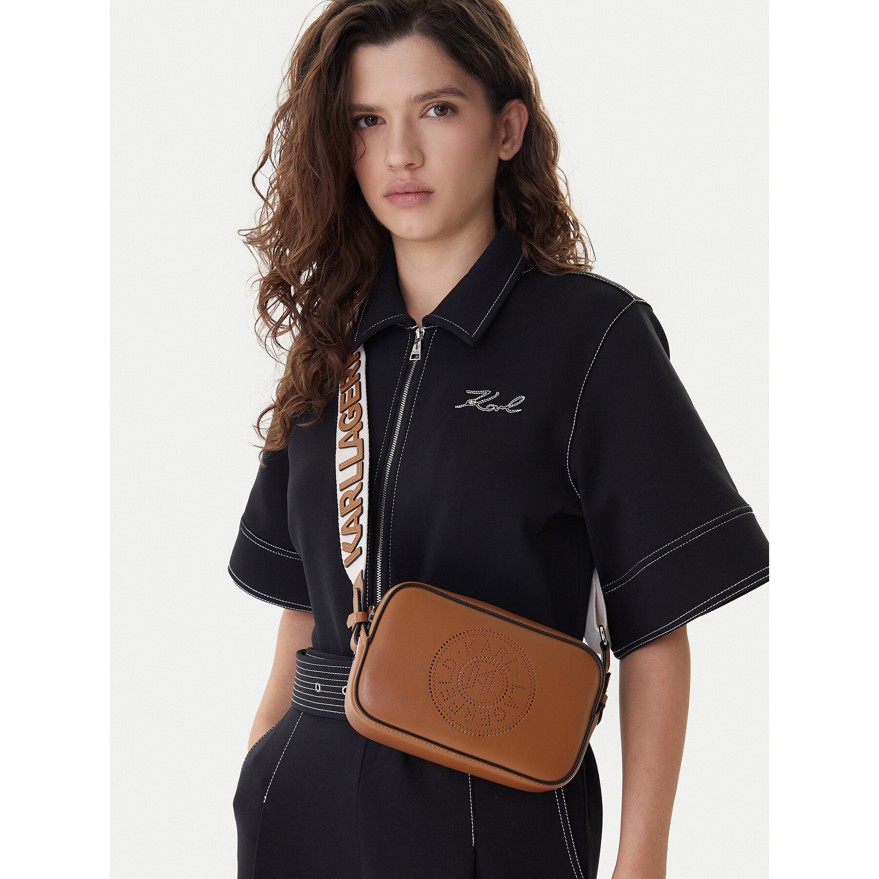 Дамска чанта KARL LAGERFELD A3W30310 Кафяв