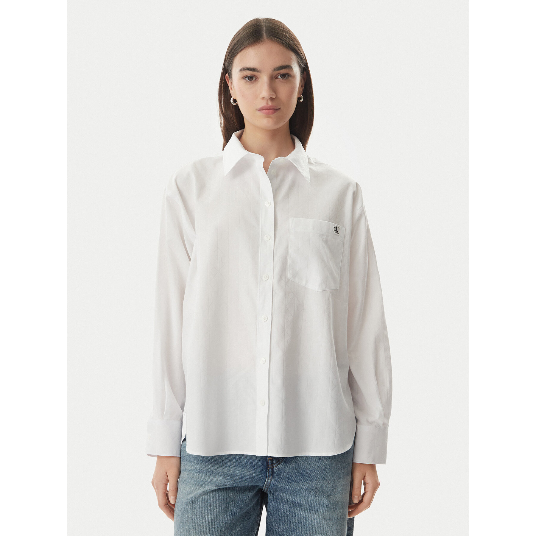 Calvin Klein Jeans Hemd LV047G126G Weiß Relaxed Fit