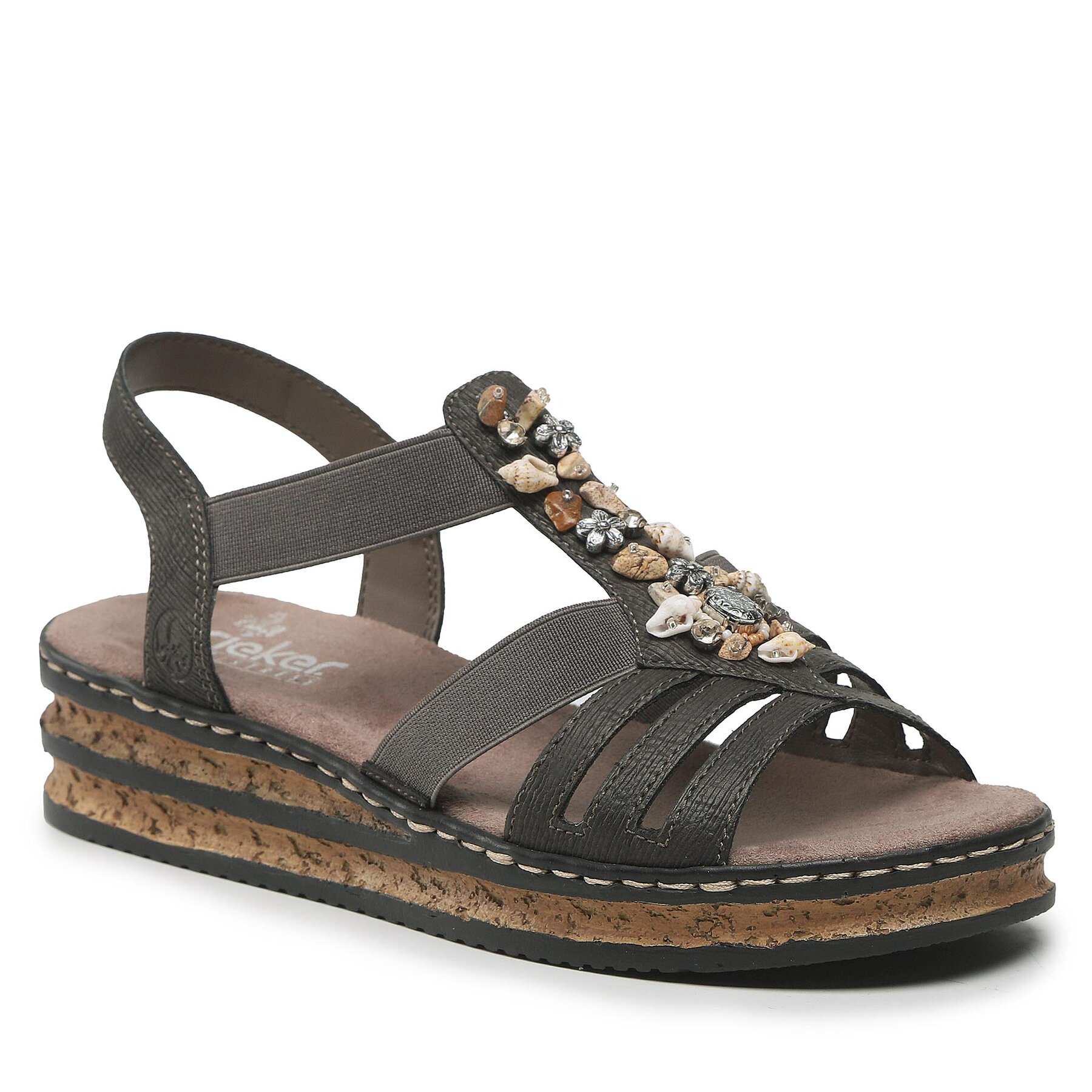 Sandales Rieker 62949-45 Pelēks