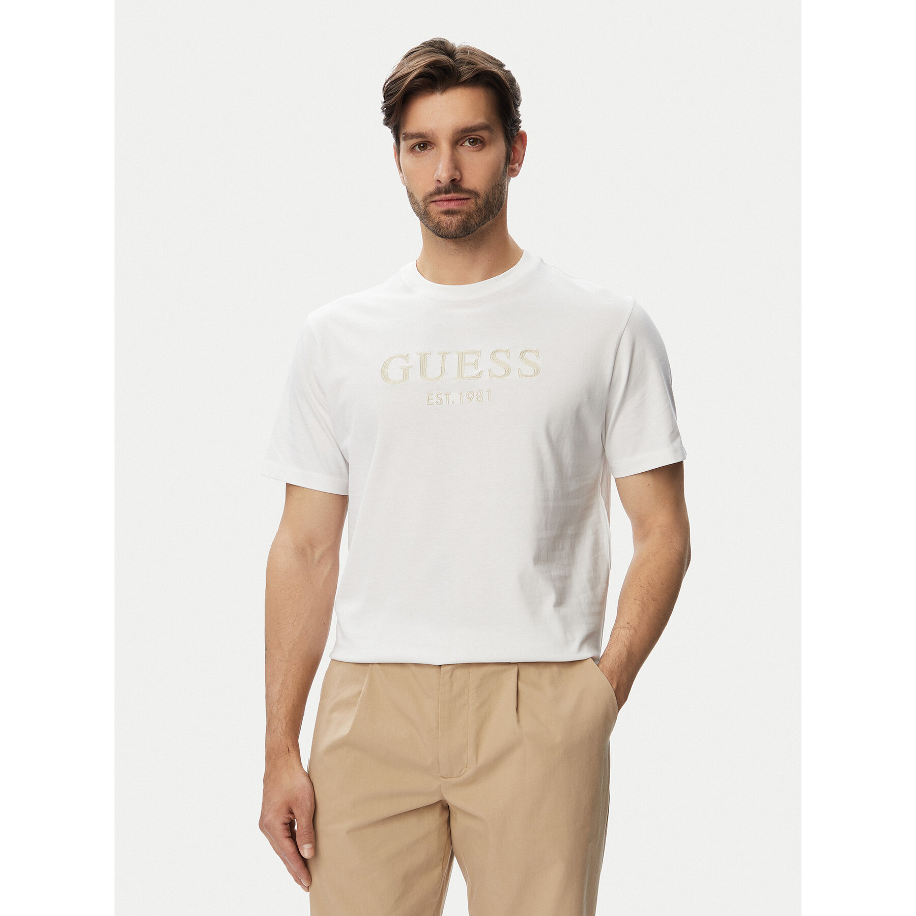 Guess T-shirt M6YI41 K4227 Bijela Regular Fit