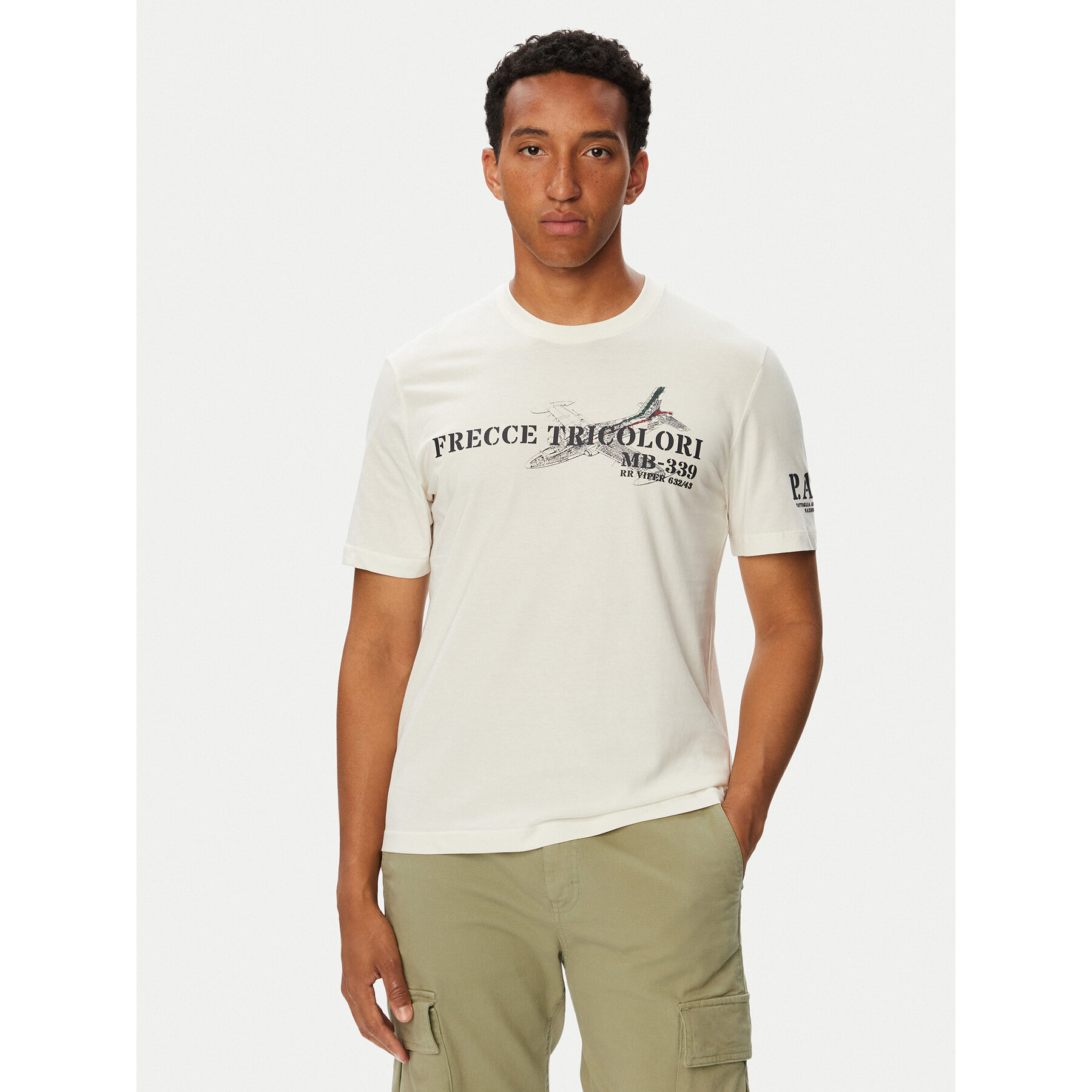 Aeronautica Militare T-Shirt 262TS2541UJ00750 Weiß Regular Fit