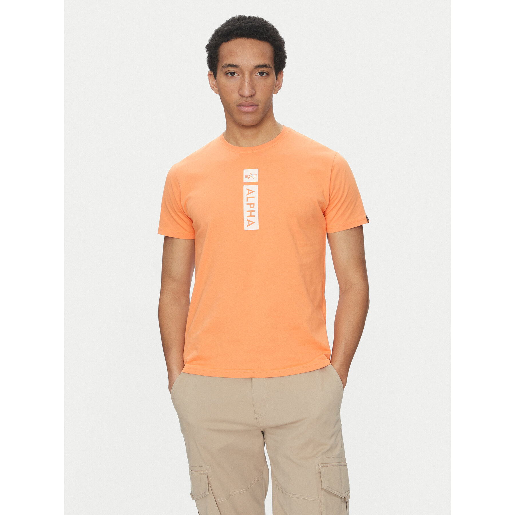 Alpha Industries Marškinėliai 146509 Oranžinė Regular Fit