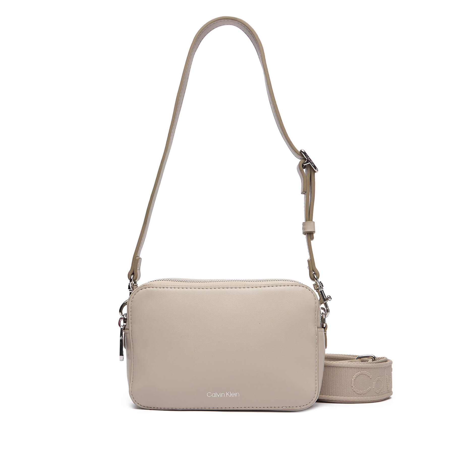 Borsetta Calvin Klein Webbing Double Strap Camera Bag LV04F3165G Beige