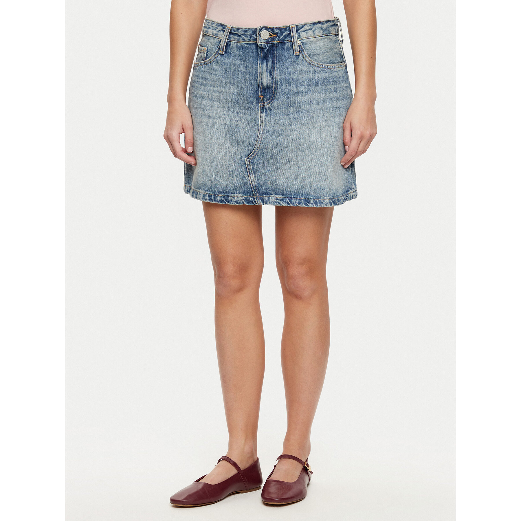 Tommy Hilfiger Jeansrock WW0WW44334 Blau Regular Fit