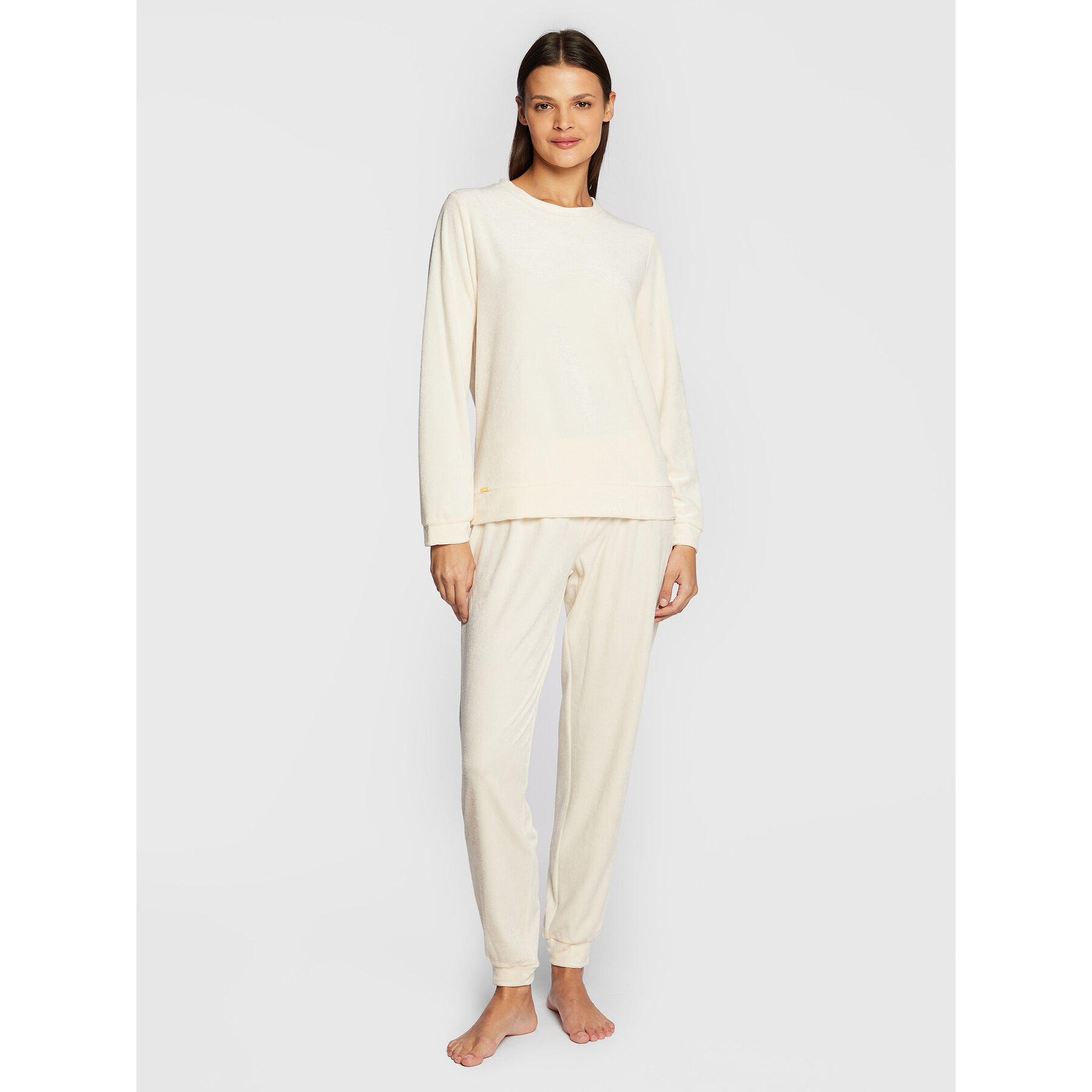 Selmark Πιτζάμα Basica P3773 Μπεζ Regular Fit