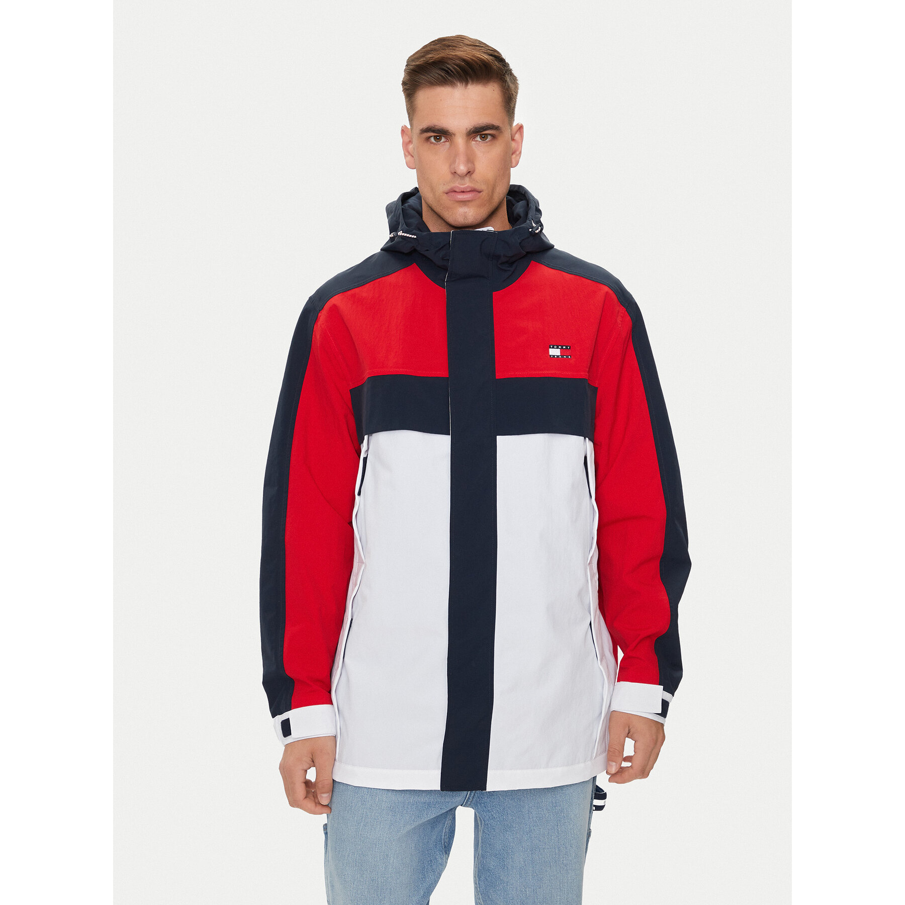 Tommy Jeans Parka Archive DM0DM19477 Rot Relaxed Fit