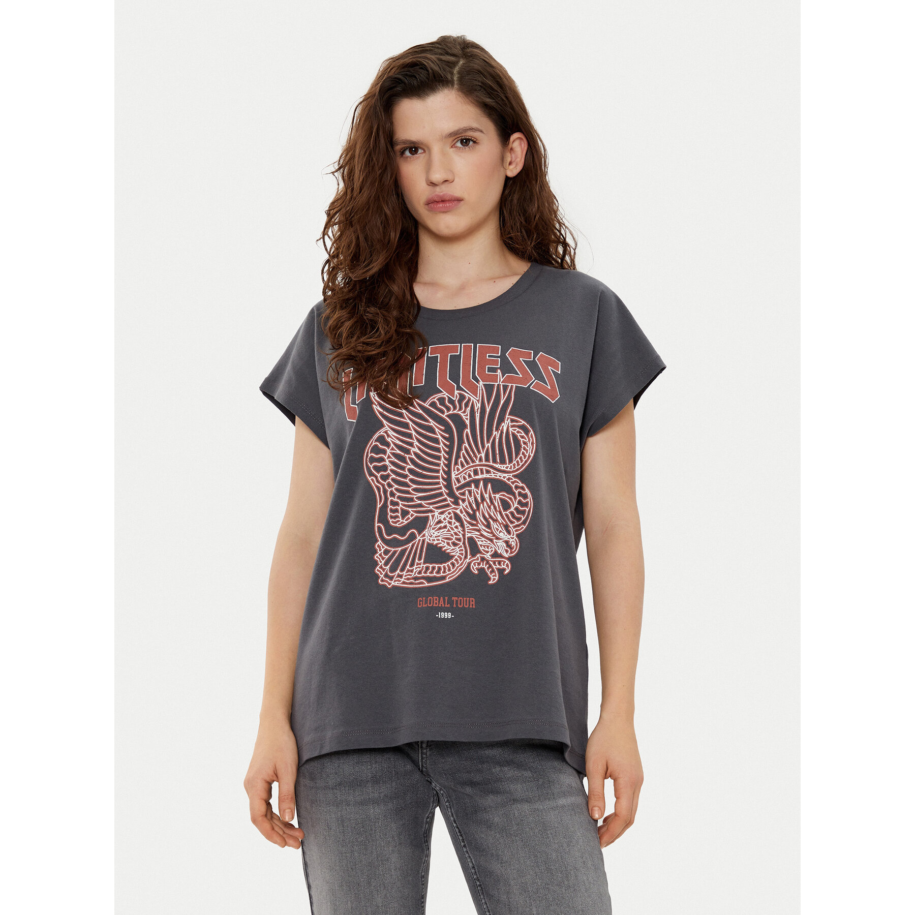 JJXX JJXX T-Shirt Wilma 12274694 Γκρι Boxy Fit