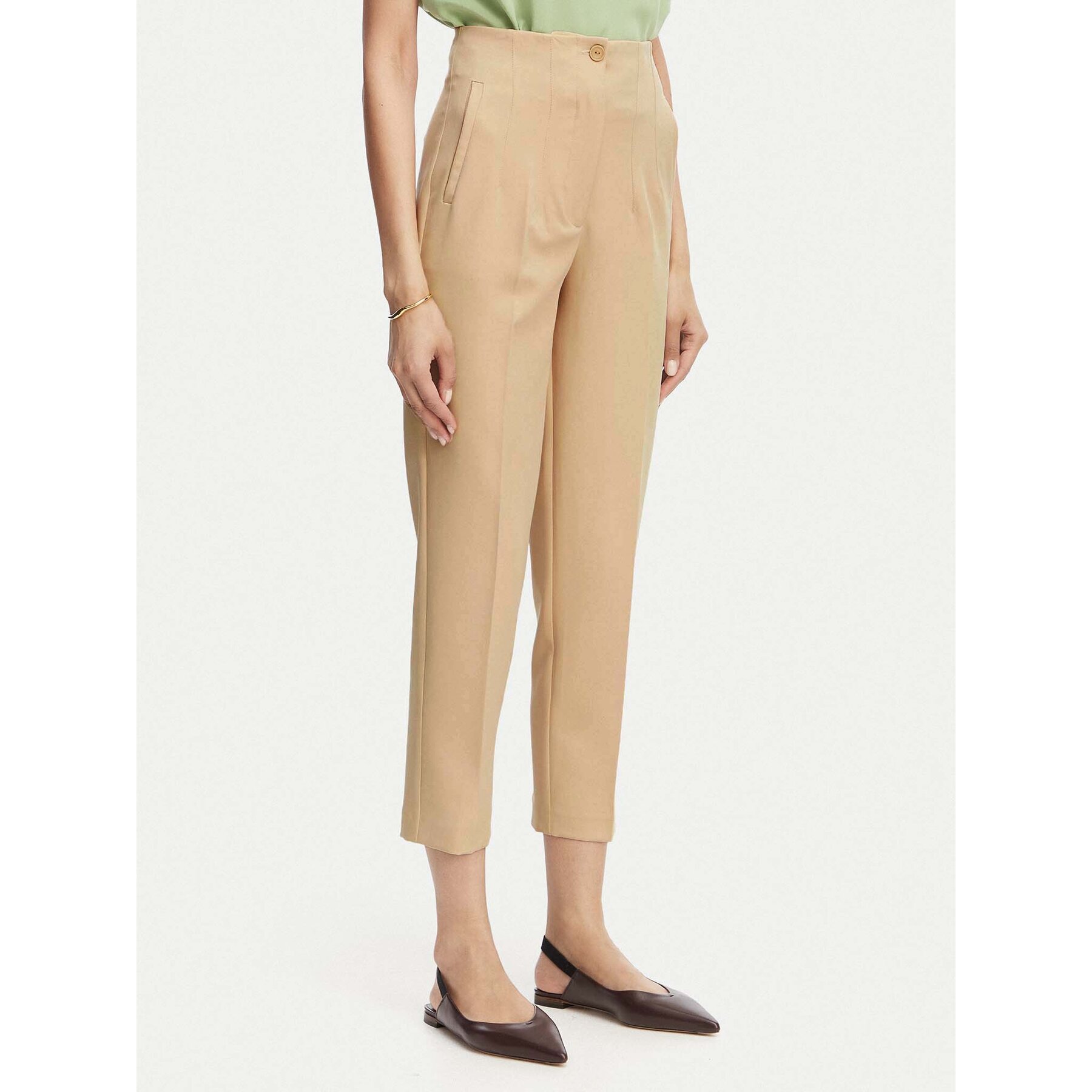 ACCESS FASHION Stoffhose 63-5132-135 Beige Regular Fit