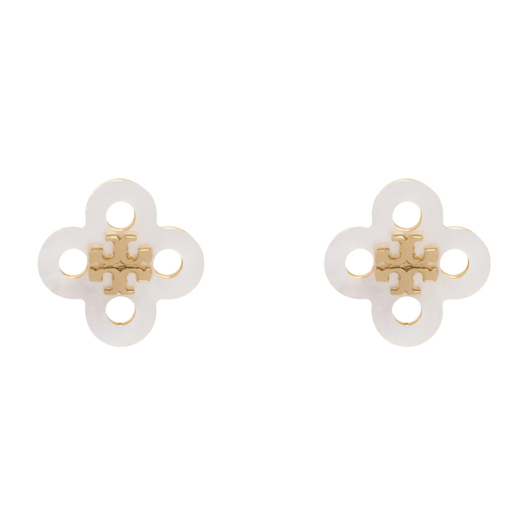 Naušnice Tory Burch Clover Stud Earring 184411 Zlatna