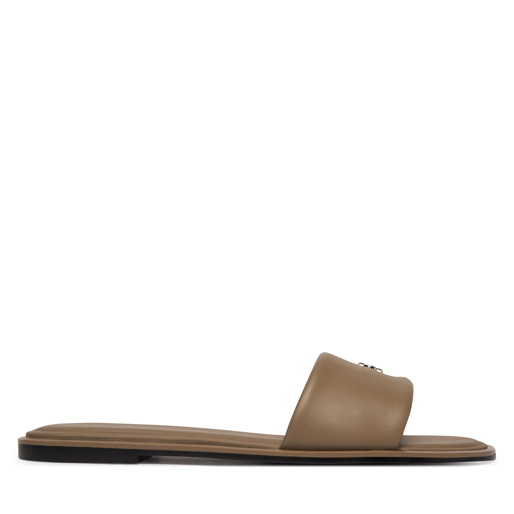 Natikači Calvin Klein Round Flat Sndl Lth Bar Hw 2 HW0HW02925 Bež