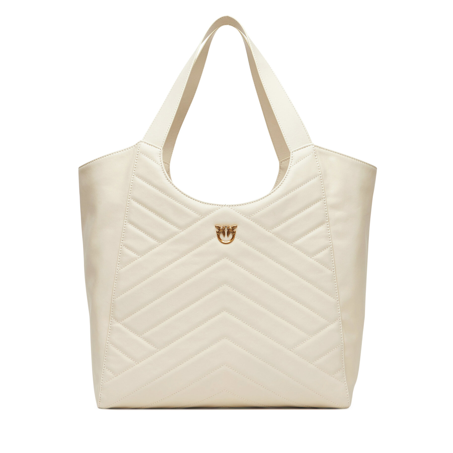 Geantă PINKO Tote Bag PE 25 PLTT 104536 A2AO Alb