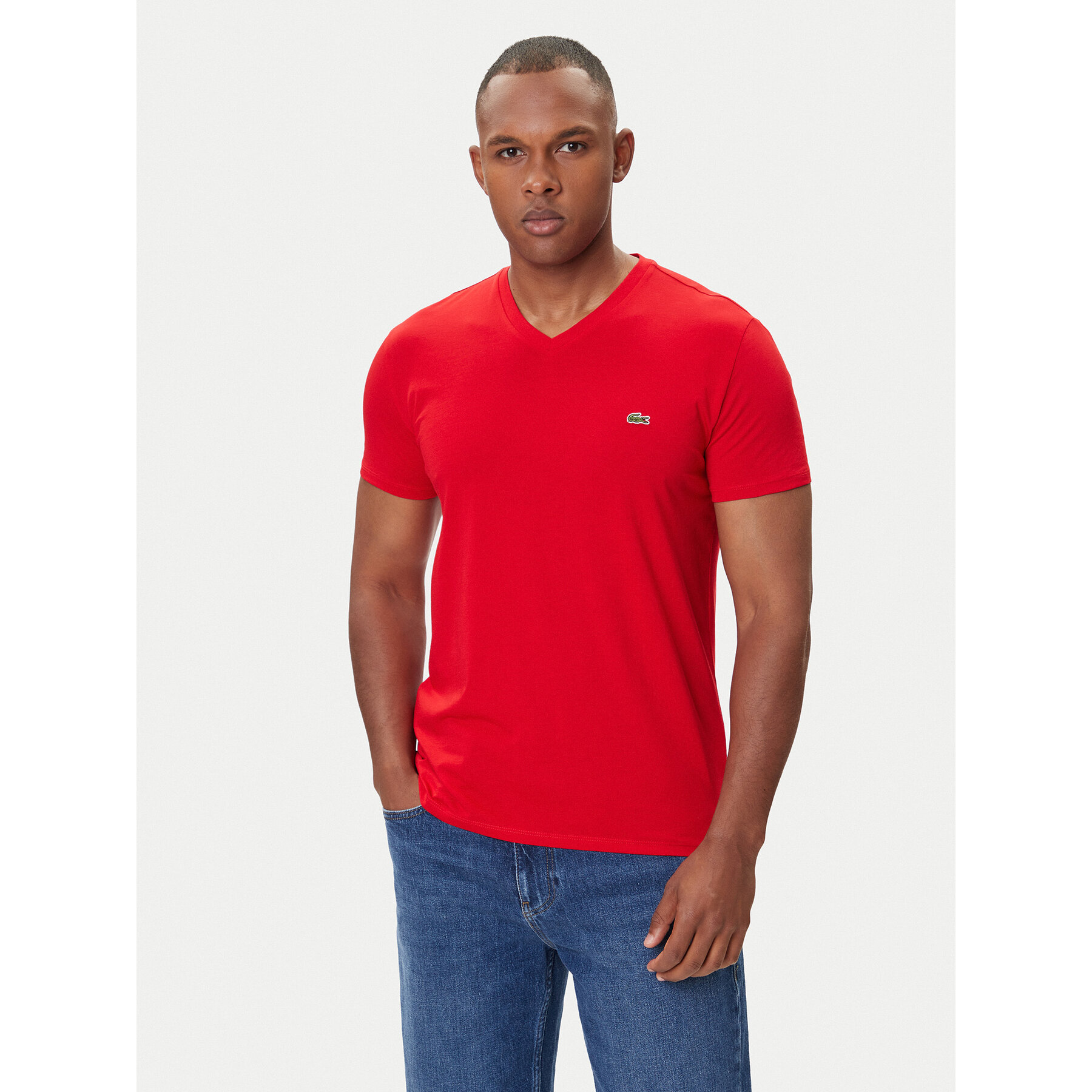 Lacoste T-shirt TH6710 Rosso Regular Fit