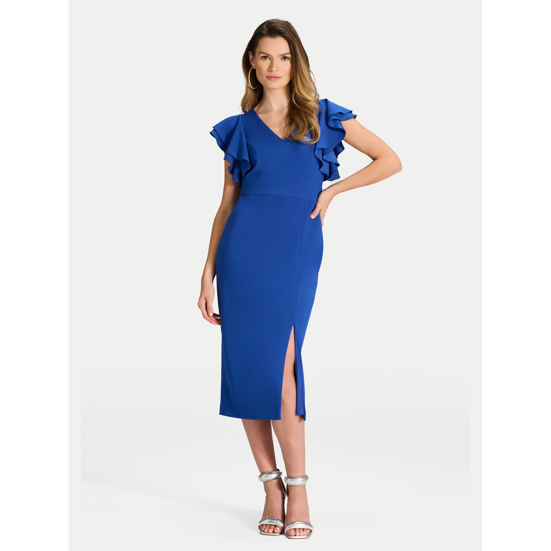 Swing Coctailkleid 5AI18400 Blau Slim Fit