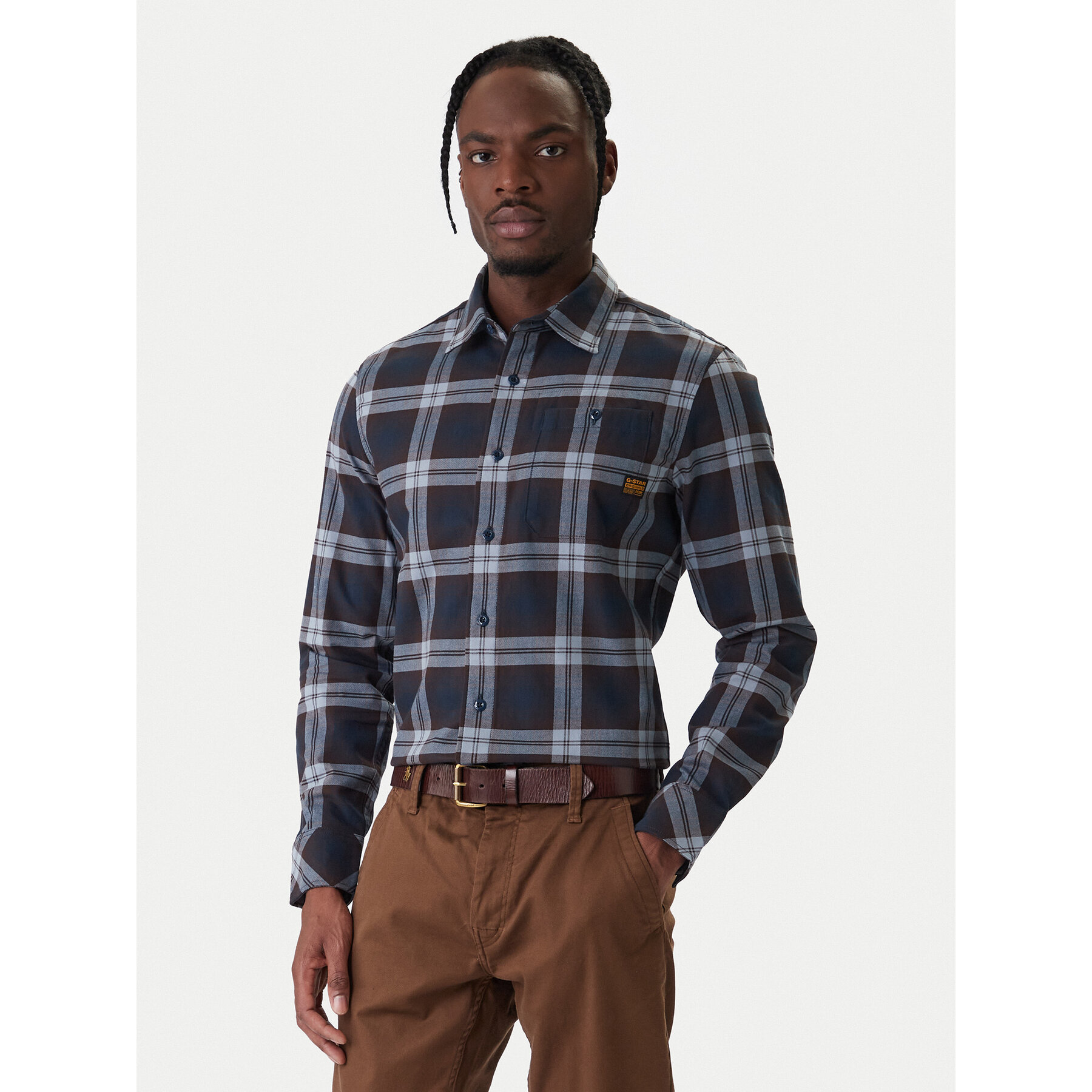 G-Star Raw Košulja Bristum 2.0 D23553 D748 Tamnoplava Slim Fit