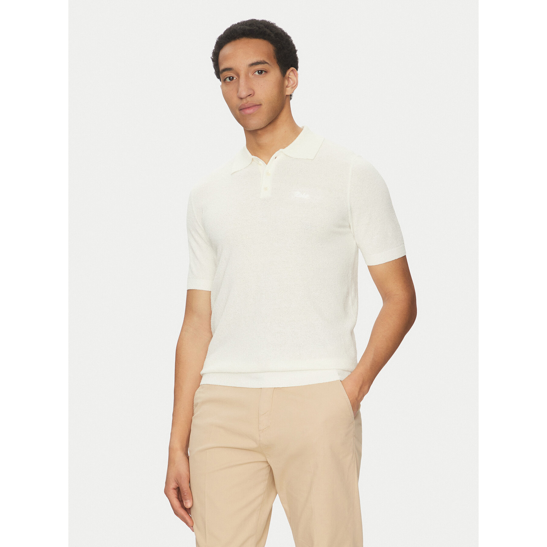 Robe di Kappa Polo majica Robe Giovani 65121IW Écru Regular Fit