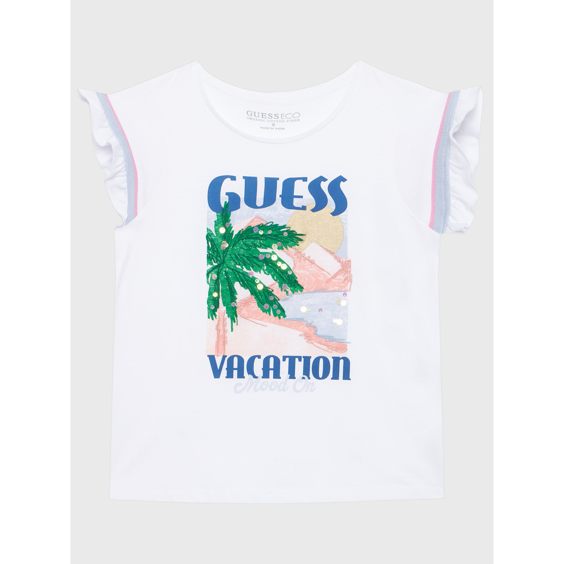 Guess T-Shirt J3GI26 K8HM0 Weiß Regular Fit