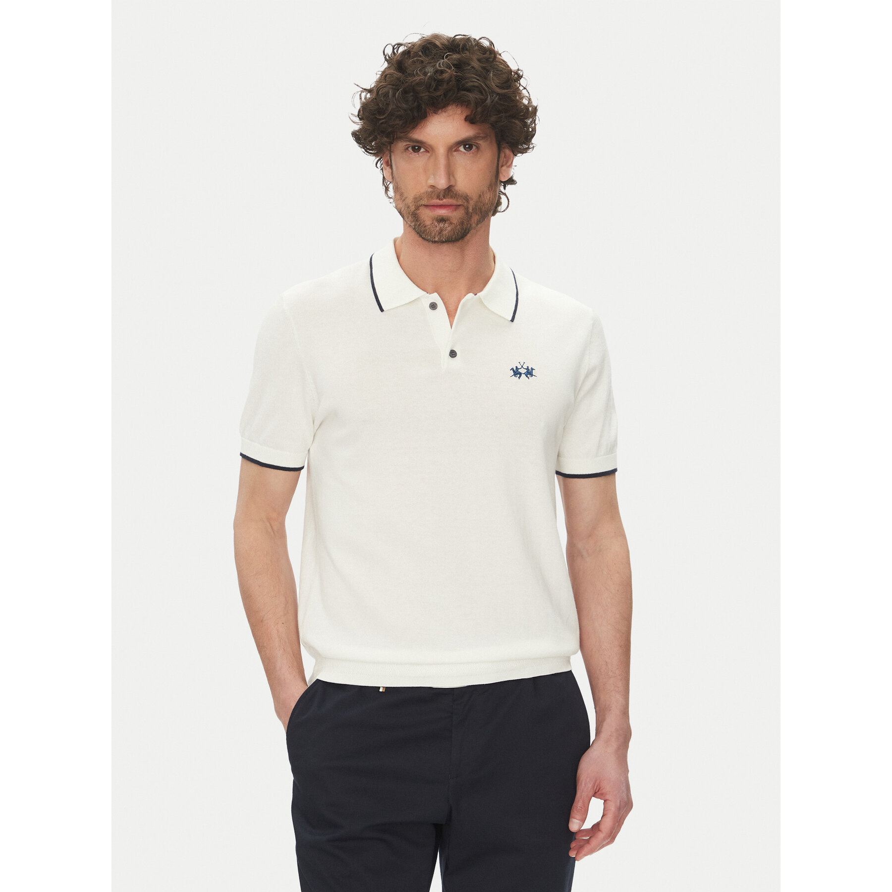 La Martina La Martina Polo Austin MAS001 YC041 Λευκό Regular Fit