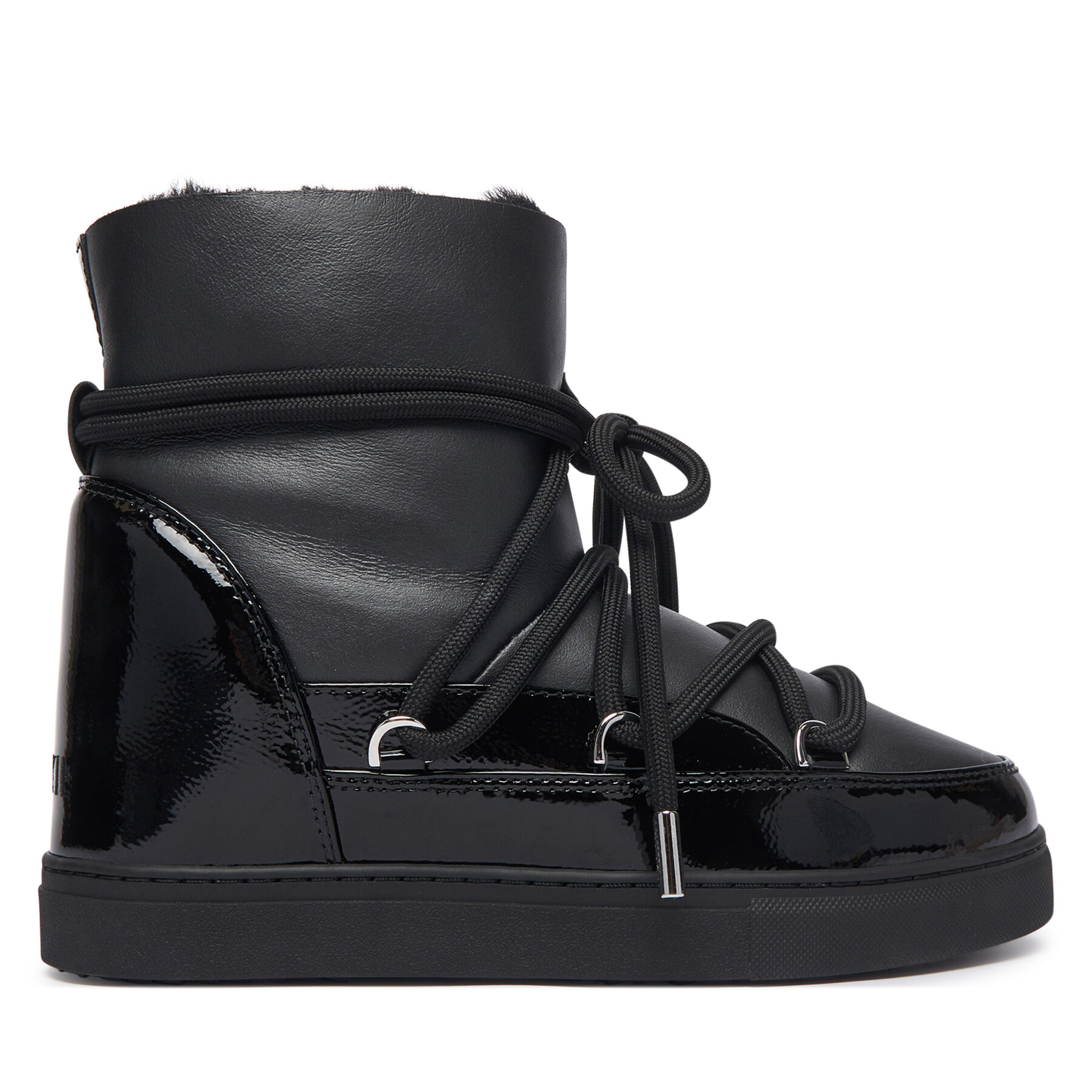 Cizme de zăpadă Inuikii Gloss Wedge 1001.004.0052 Negru