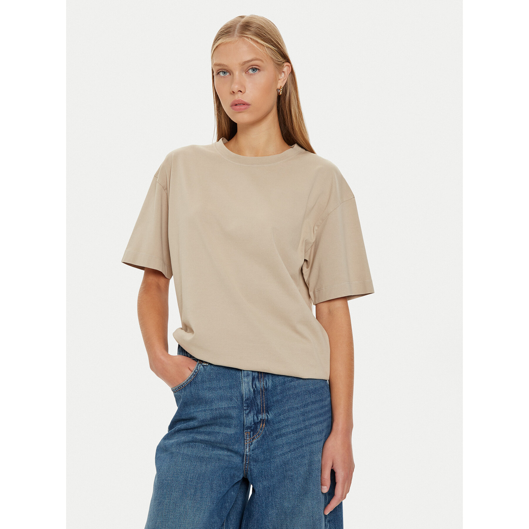 Marella T-shirt Riserva 2423976024 Grigio Relaxed Fit