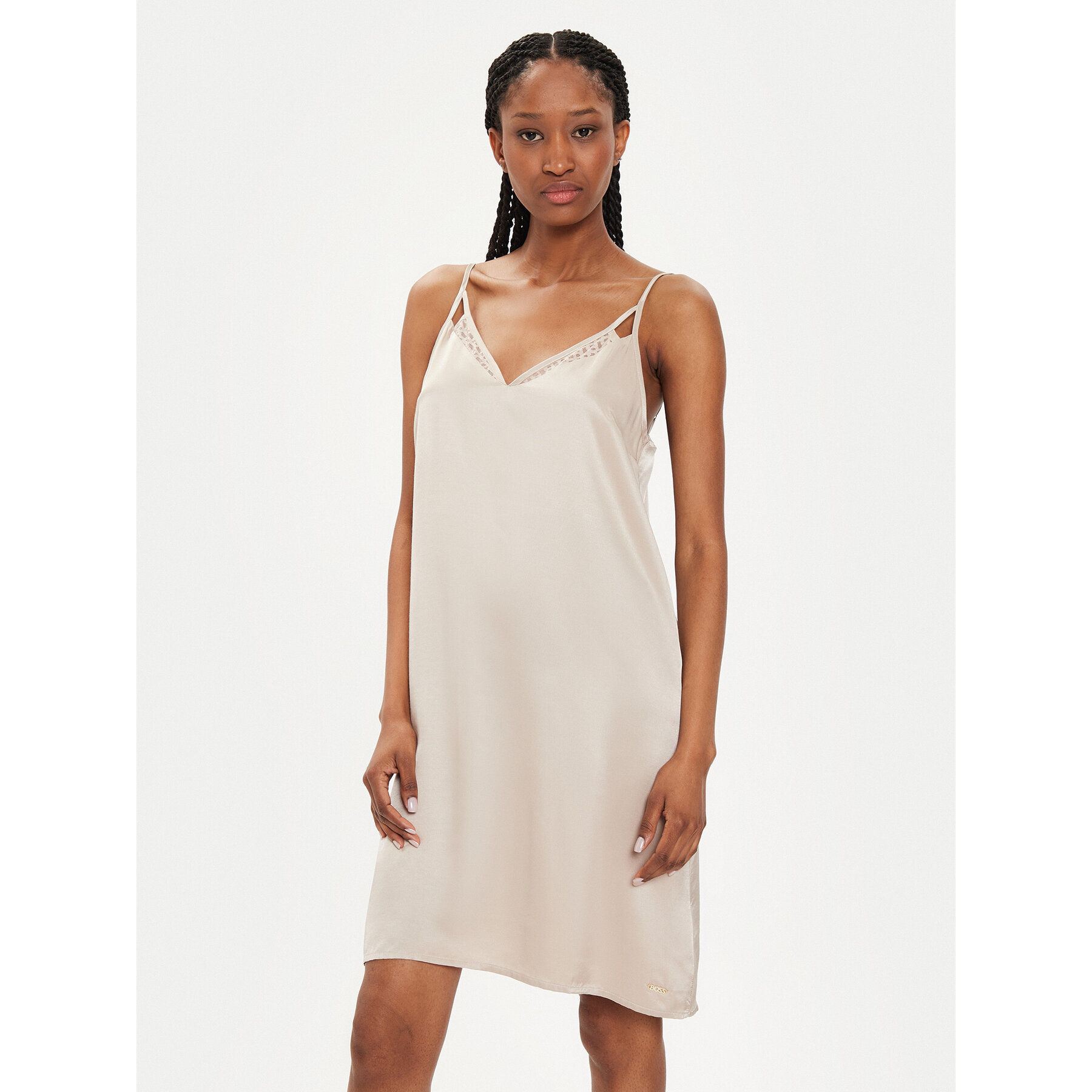 Boss Camicia da notte Audrey 50515631 Beige Regular Fit