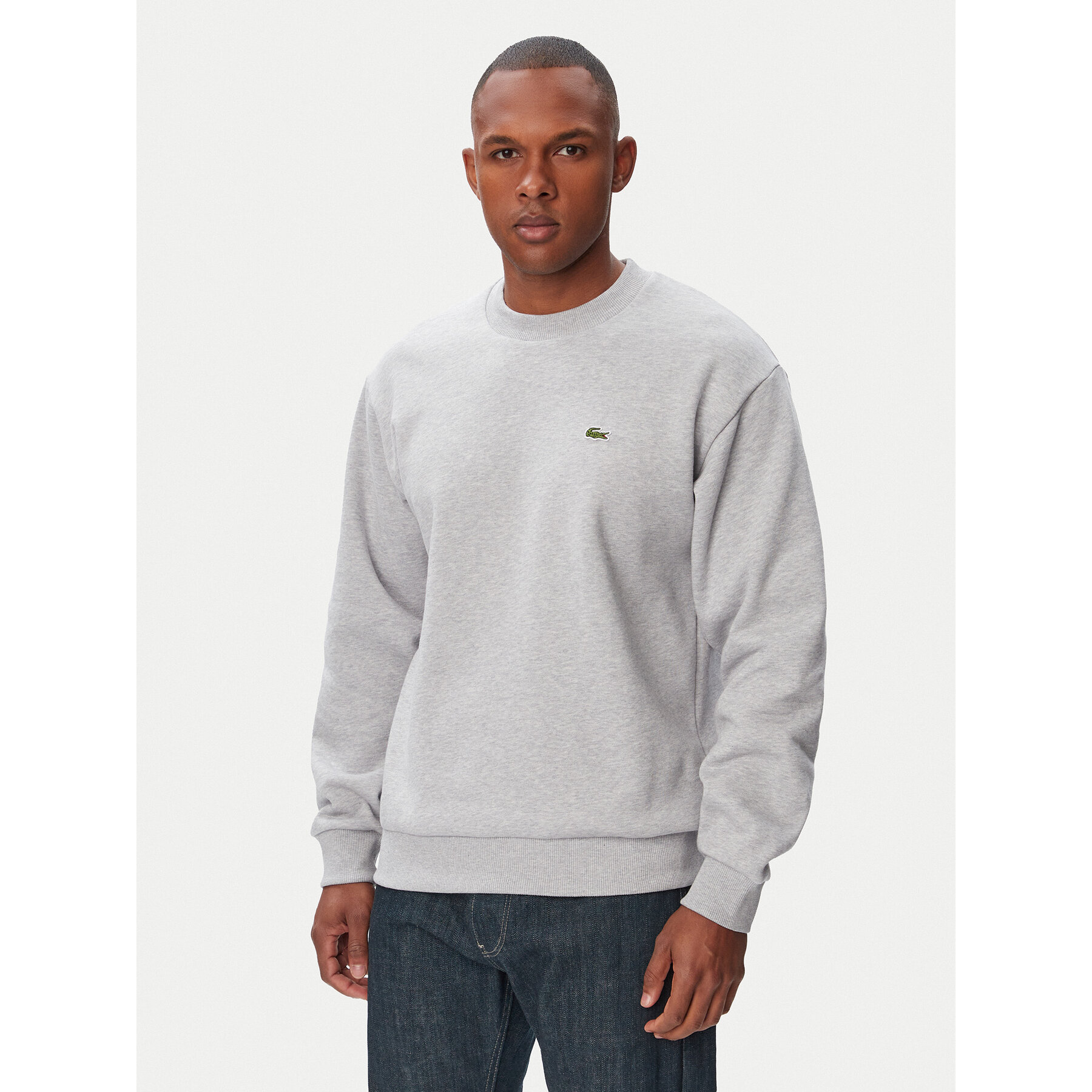 Lacoste Sweatshirt SH8868 Hellgrau Regular Fit