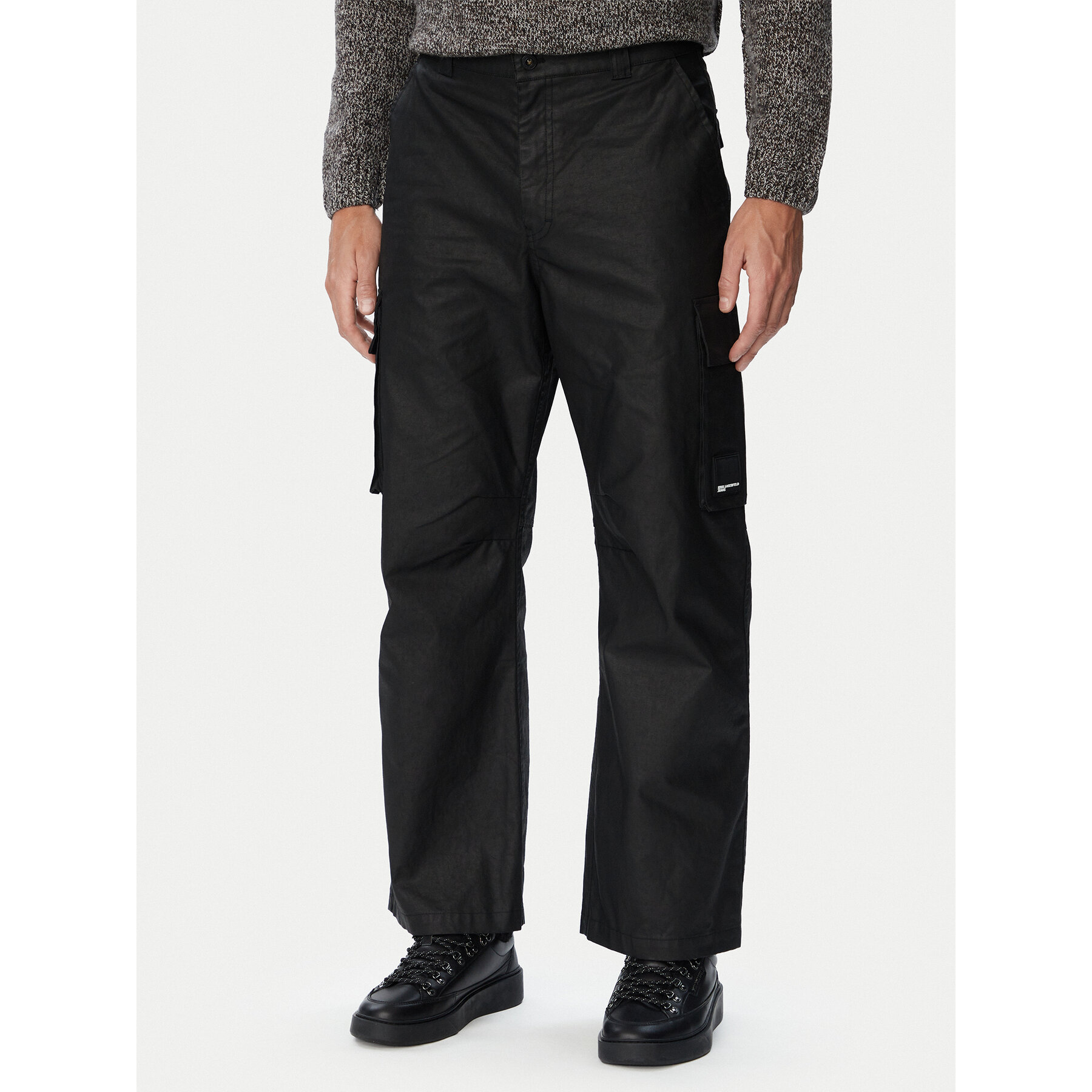 Karl Lagerfeld Jeans Cargohose B4M10071 Schwarz Regular Fit
