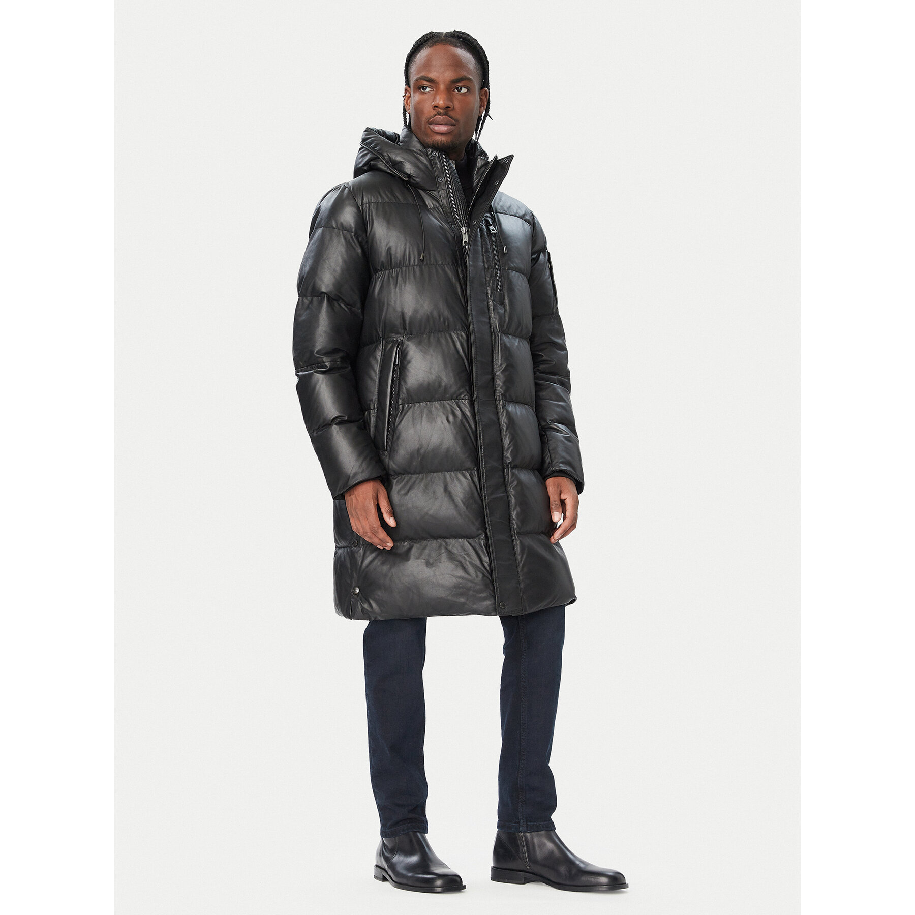 Milestone Lederjacke MSPiero 631040 20740 Schwarz Regular Fit