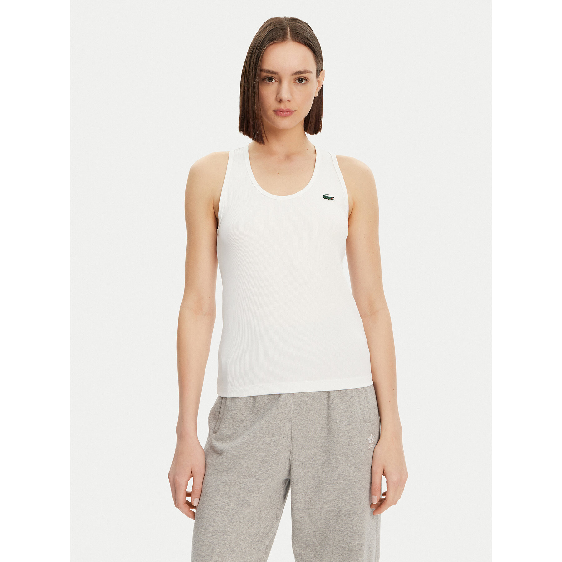 Lacoste Τοπ TF4874 Λευκό Slim Fit