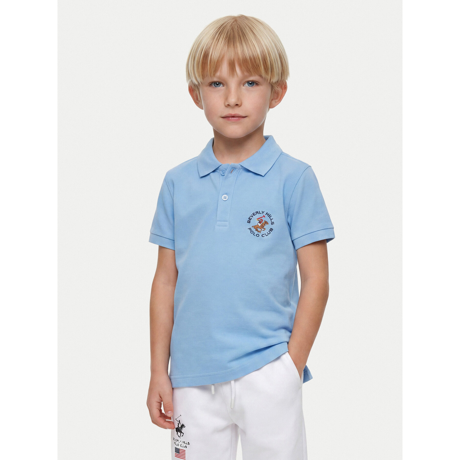 Beverly Hills Polo Club Polo P-SS26B-P42560 Plava Regular Fit