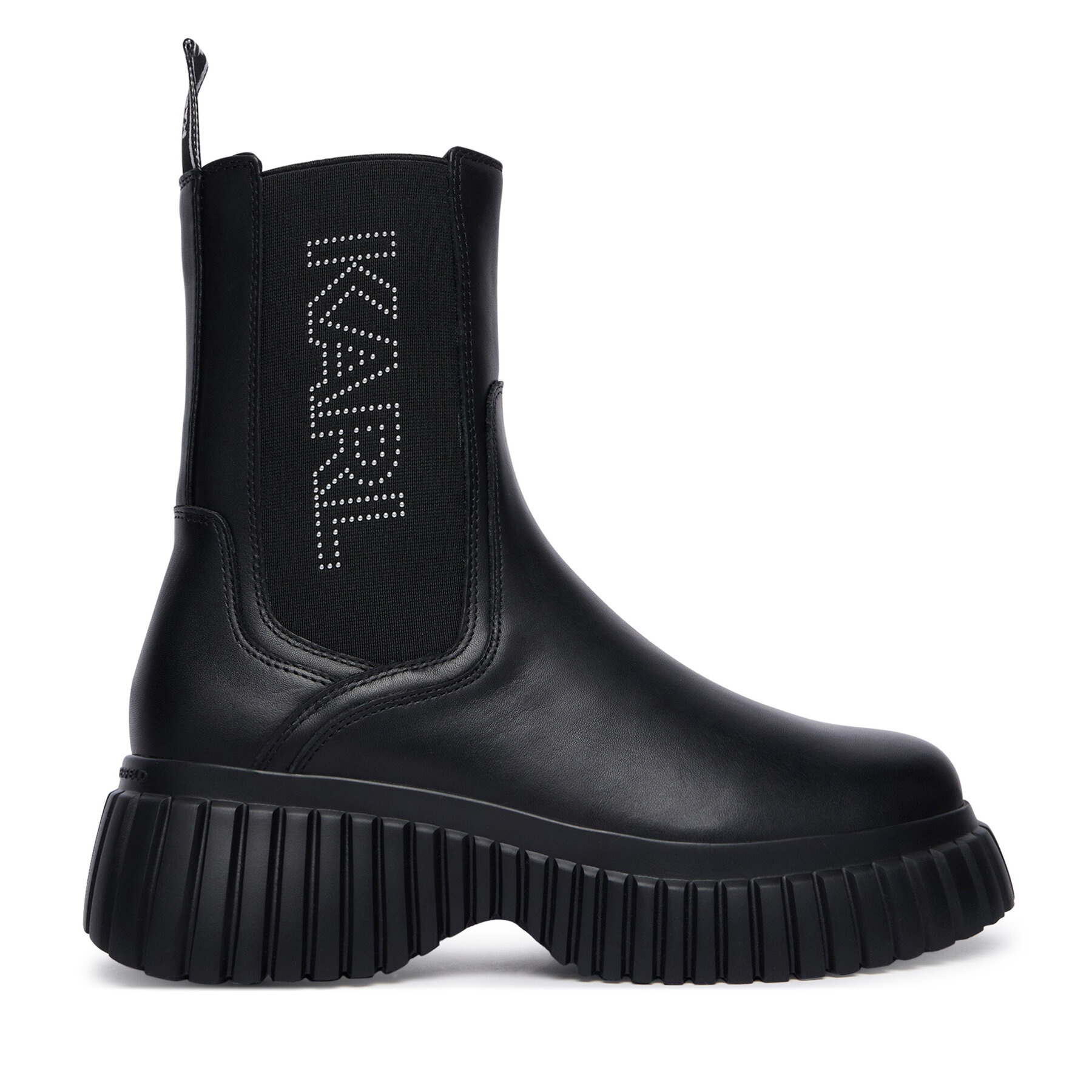 Škornji KARL LAGERFELD Kreeper Wedge KL44460 Črna