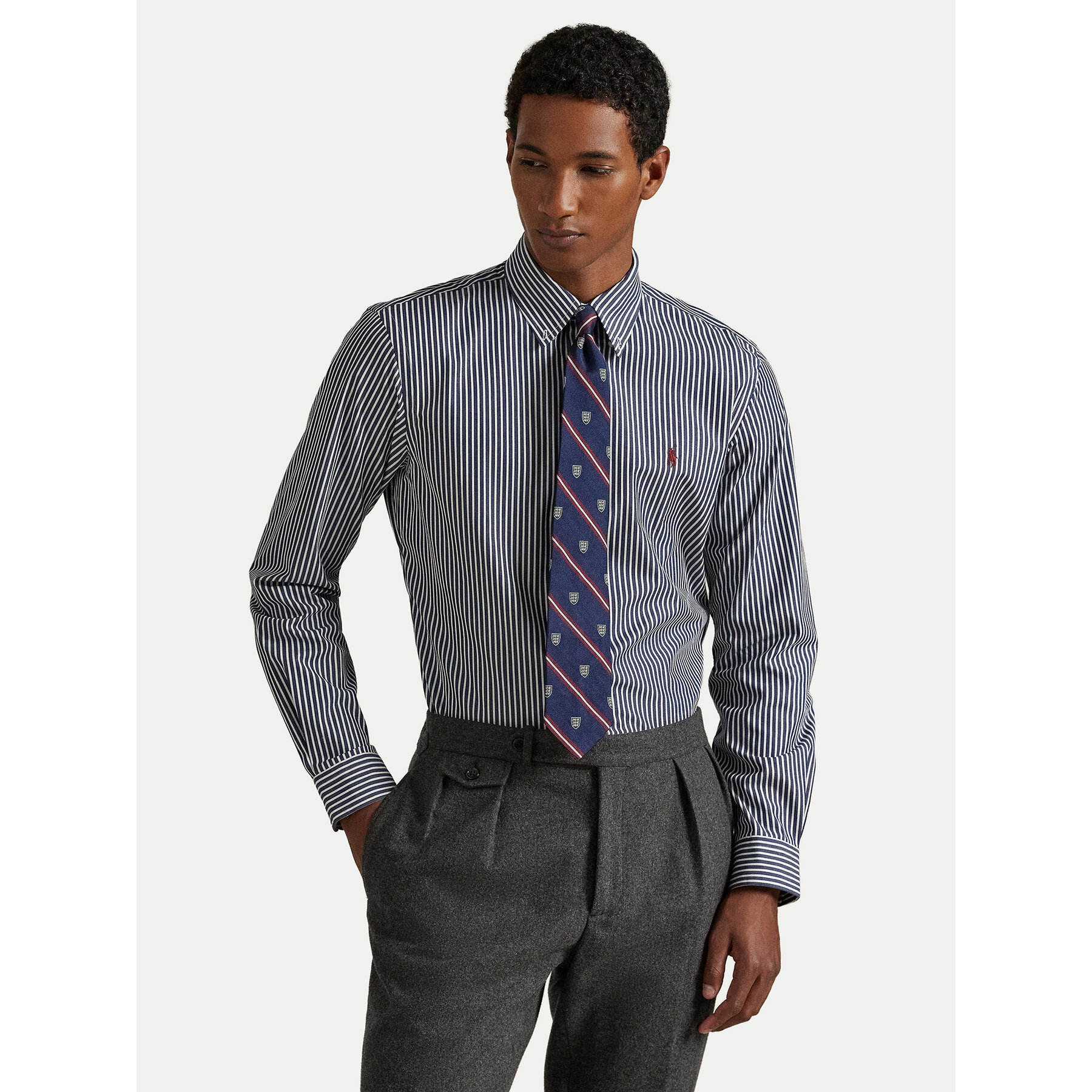 Polo Ralph Lauren Hemd 710929346022 Dunkelblau Custom Fit