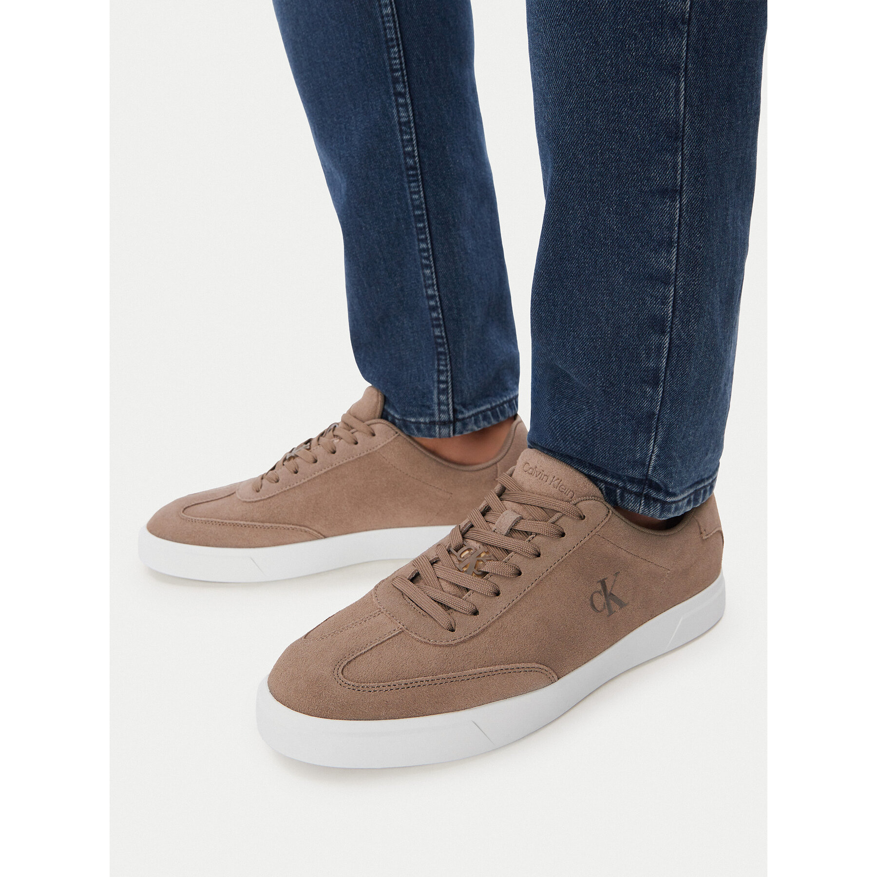 Сникърси Calvin Klein Low Prof Cupsole Wt Su HM0HM02201 Бежов