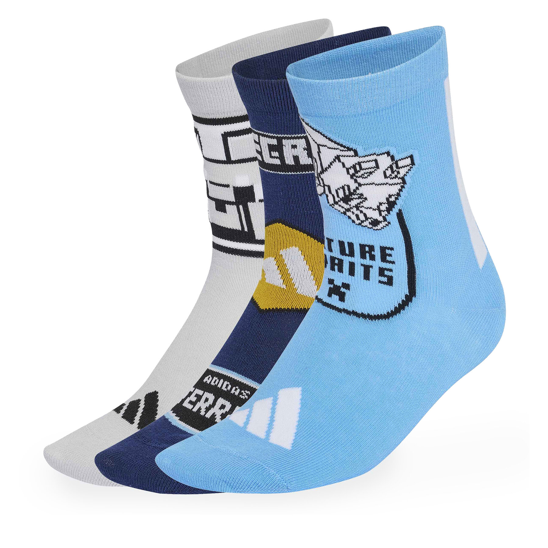 Duge čarape adidas Adidas Minecraft Youth Socks HZ9518 Šarena