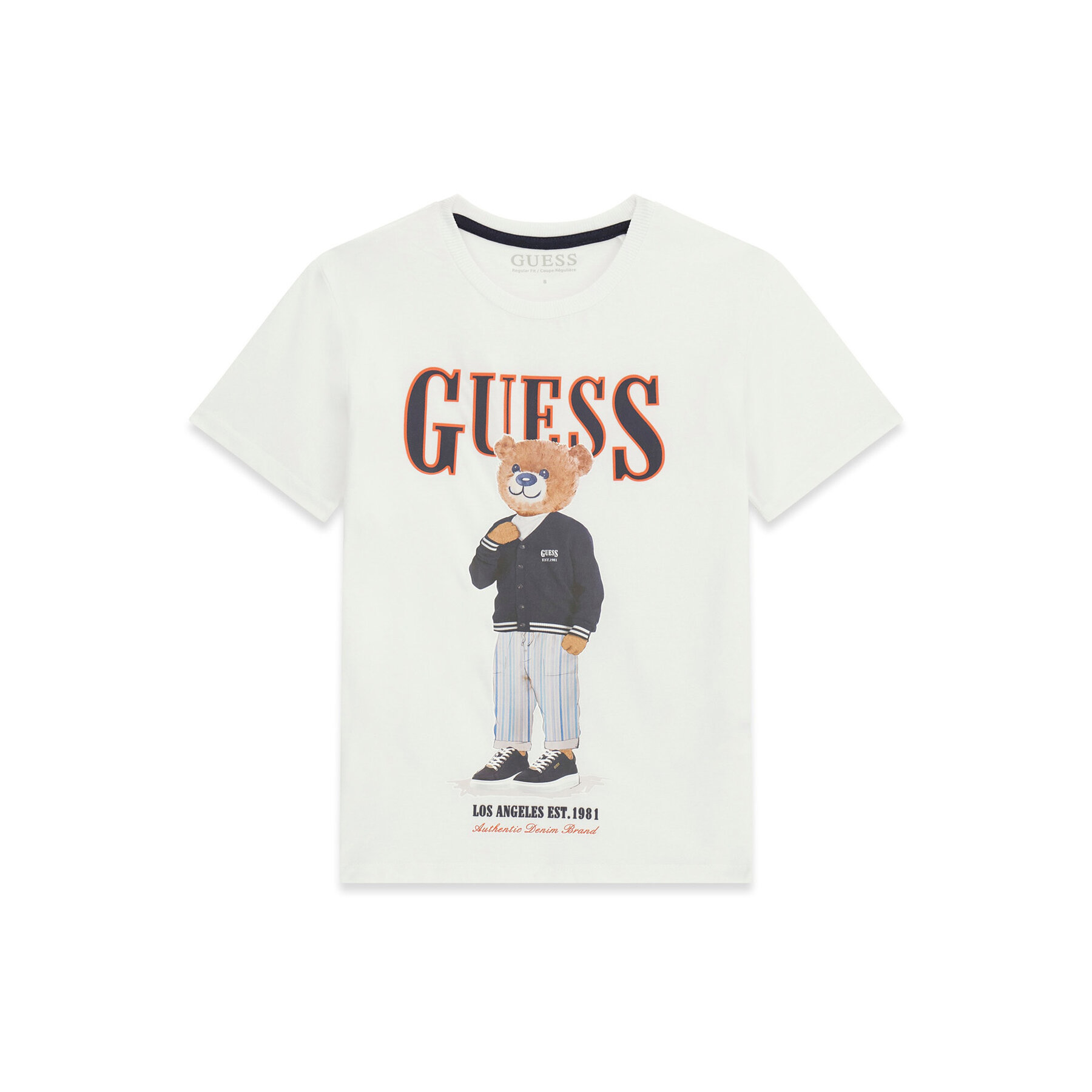 Guess Majica L6GI09 K8HM4 Bela Regular Fit
