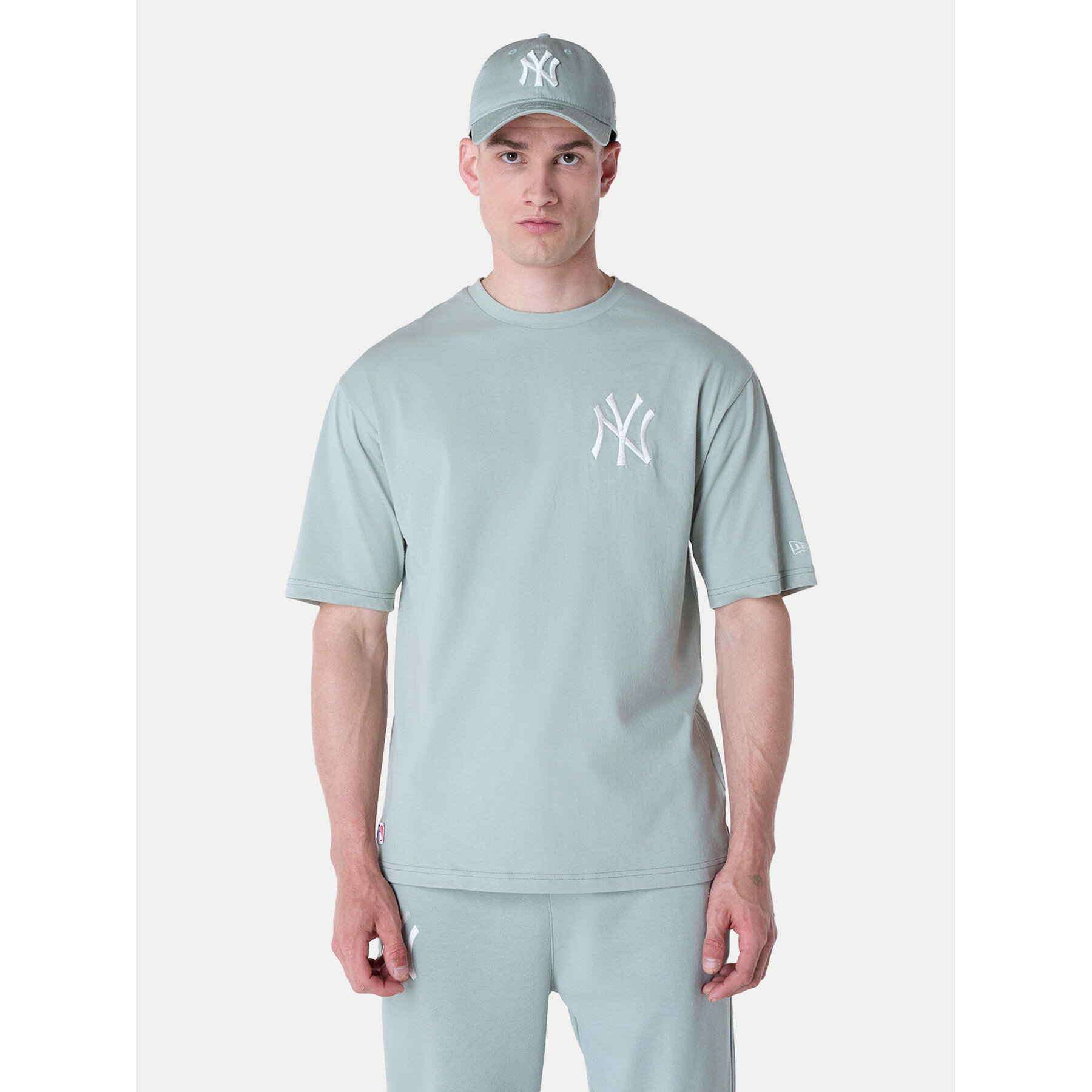 New Era T-shirt New York Yankees MLB League Essential Pastel 60596180 Verde Regular Fit