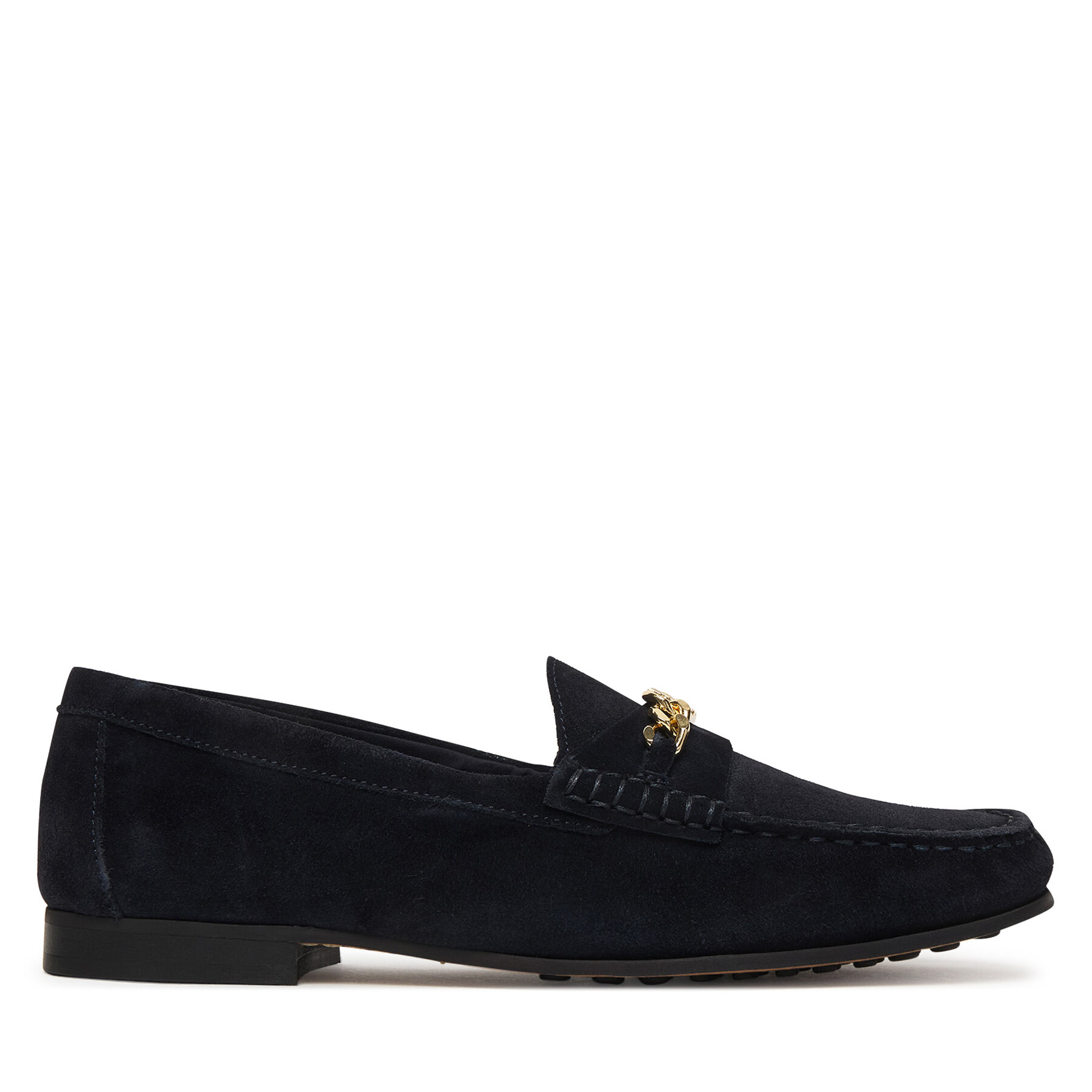 Μοκασίνια Tommy Hilfiger Th Chain Suede Loafer FW0FW09327 Σκούρο μπλε
