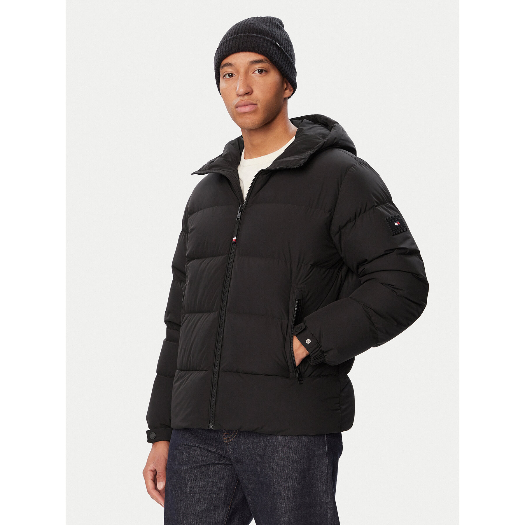 Tommy Hilfiger Winterjacke MW0MW45303 Schwarz Regular Fit