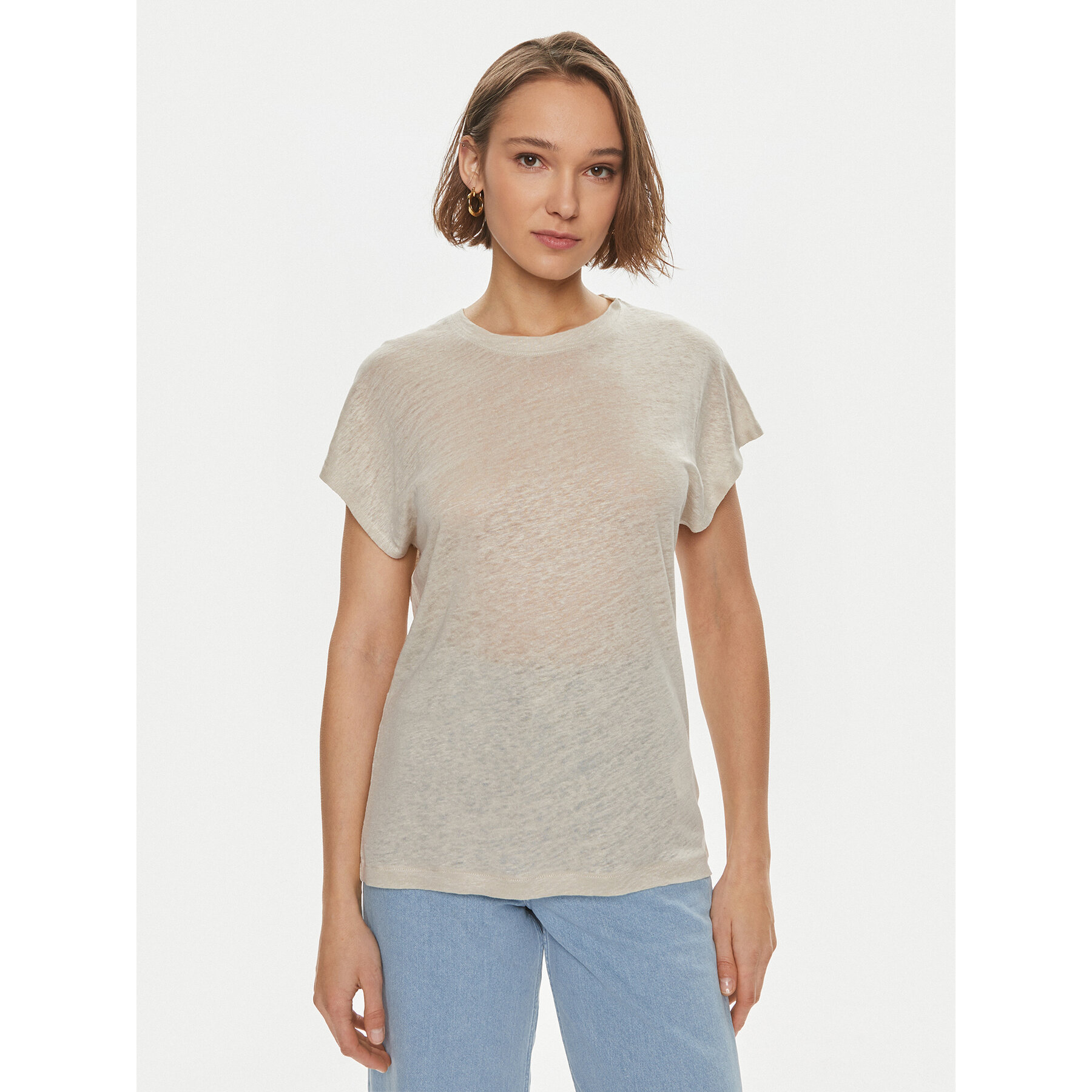 Calvin Klein T-Shirt K20K207260 Μπεζ Relaxed Fit