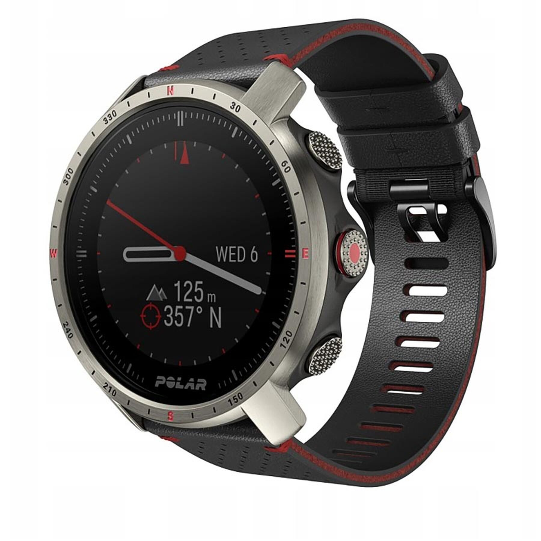 Smartwatch Polar Grit X Pro Titan 90085777 Blk/Red M/L 90085777 imagine super redus 2022