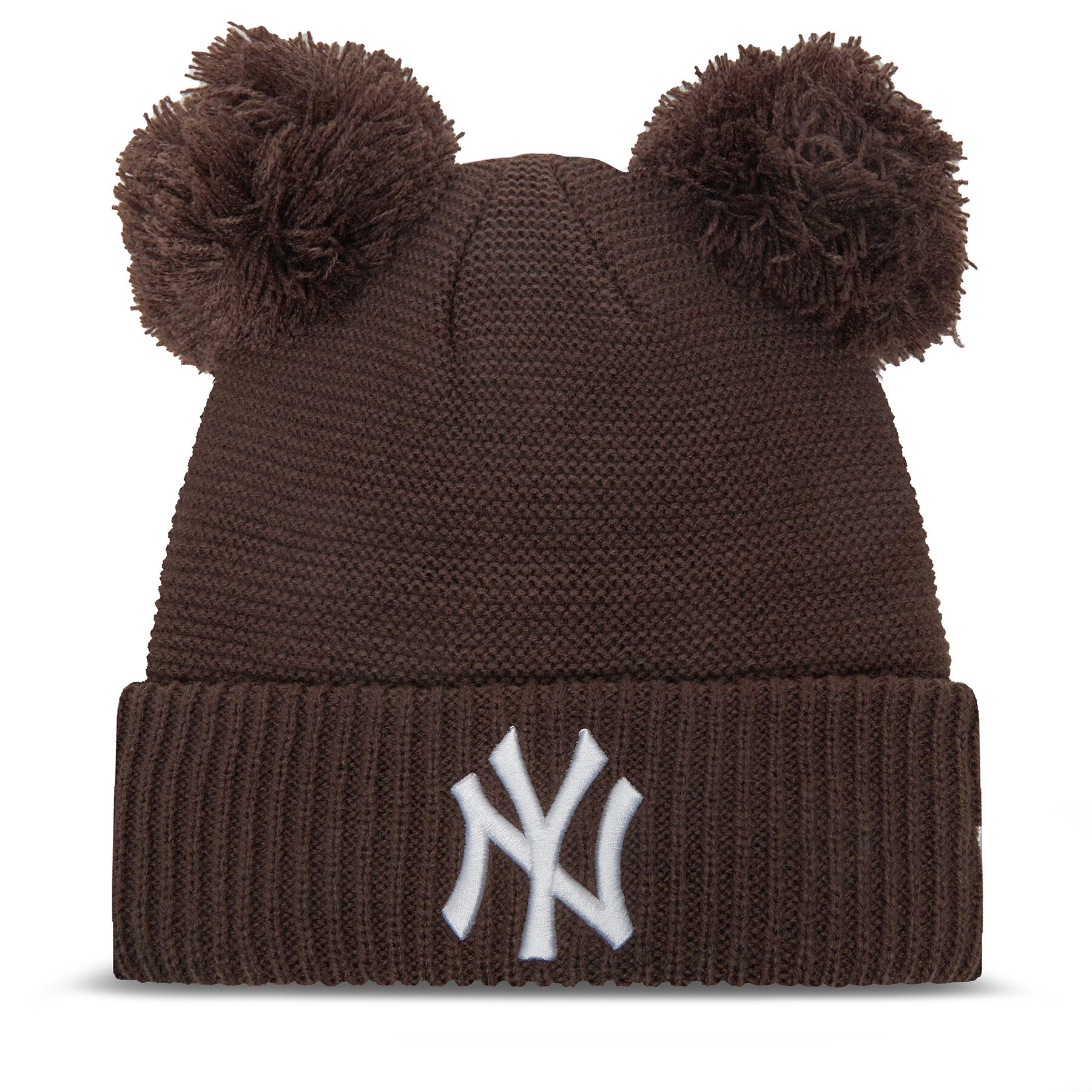 Bonnet New Era New York Yankees Double Pom Knit Beanie 60580773 Marron