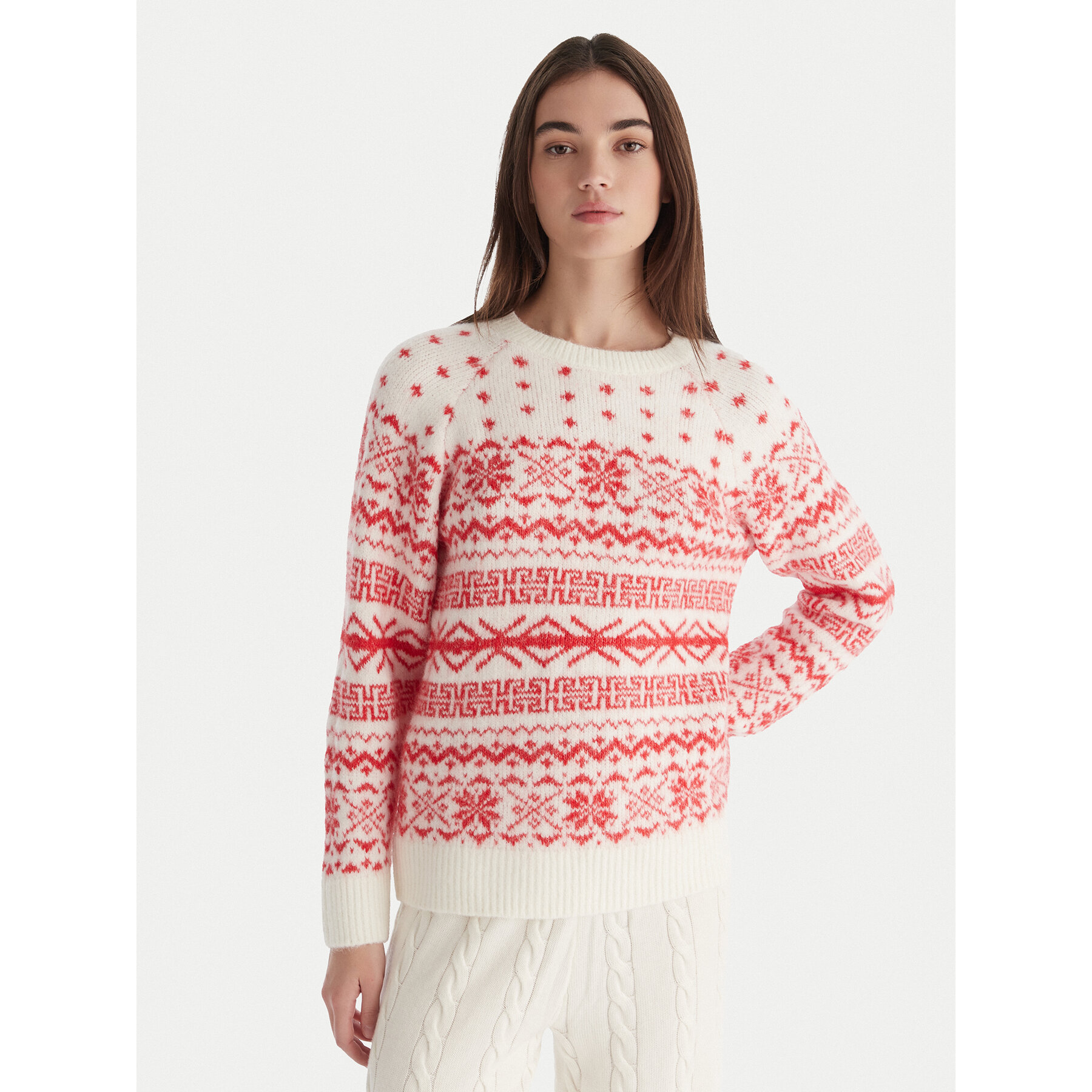 ONLY Pullover Xmas Nordic 15354824 Rot Regular Fit