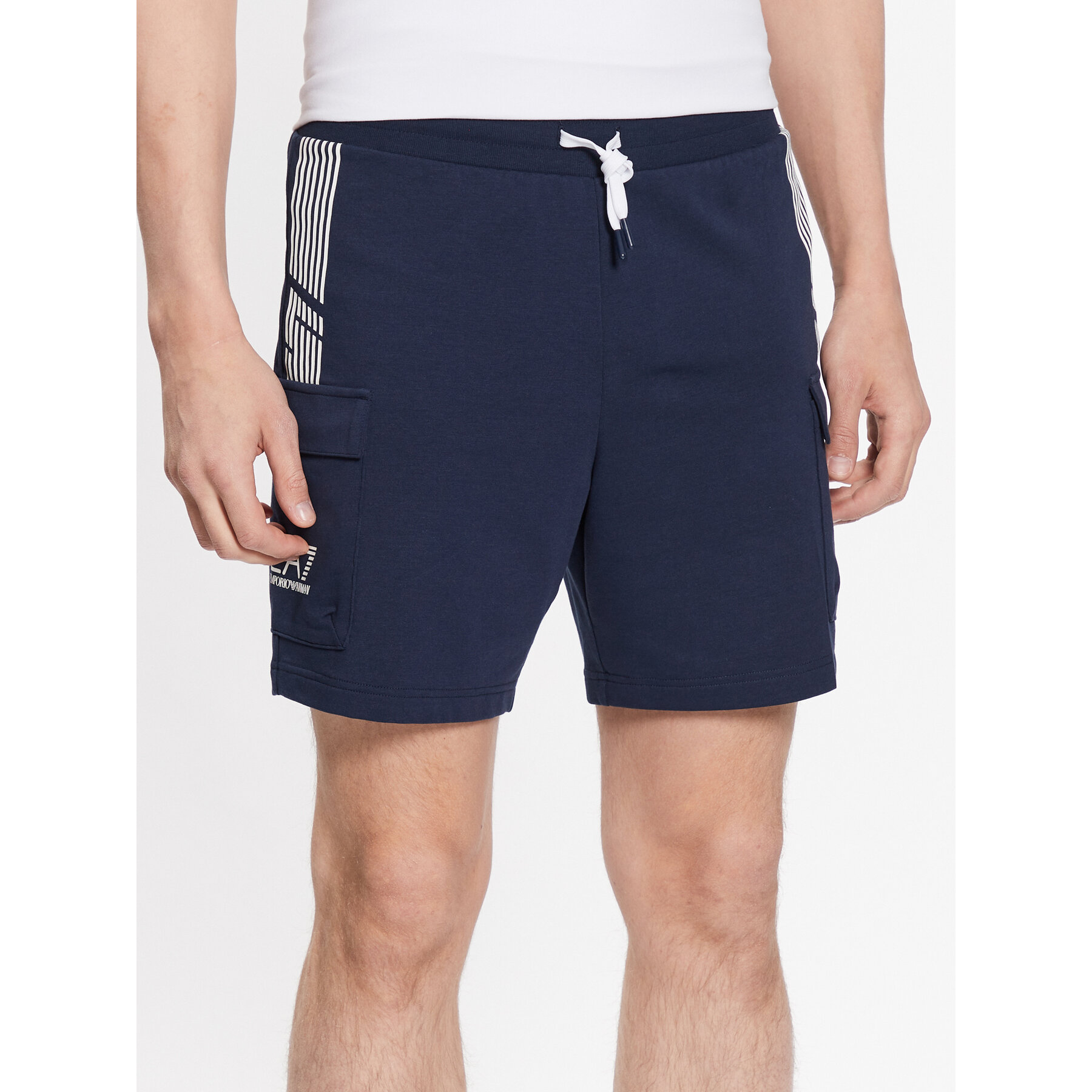 EA7 Emporio Armani Sportshorts 3RPS55 PJLIZ 1554 Dunkelblau Regular Fit