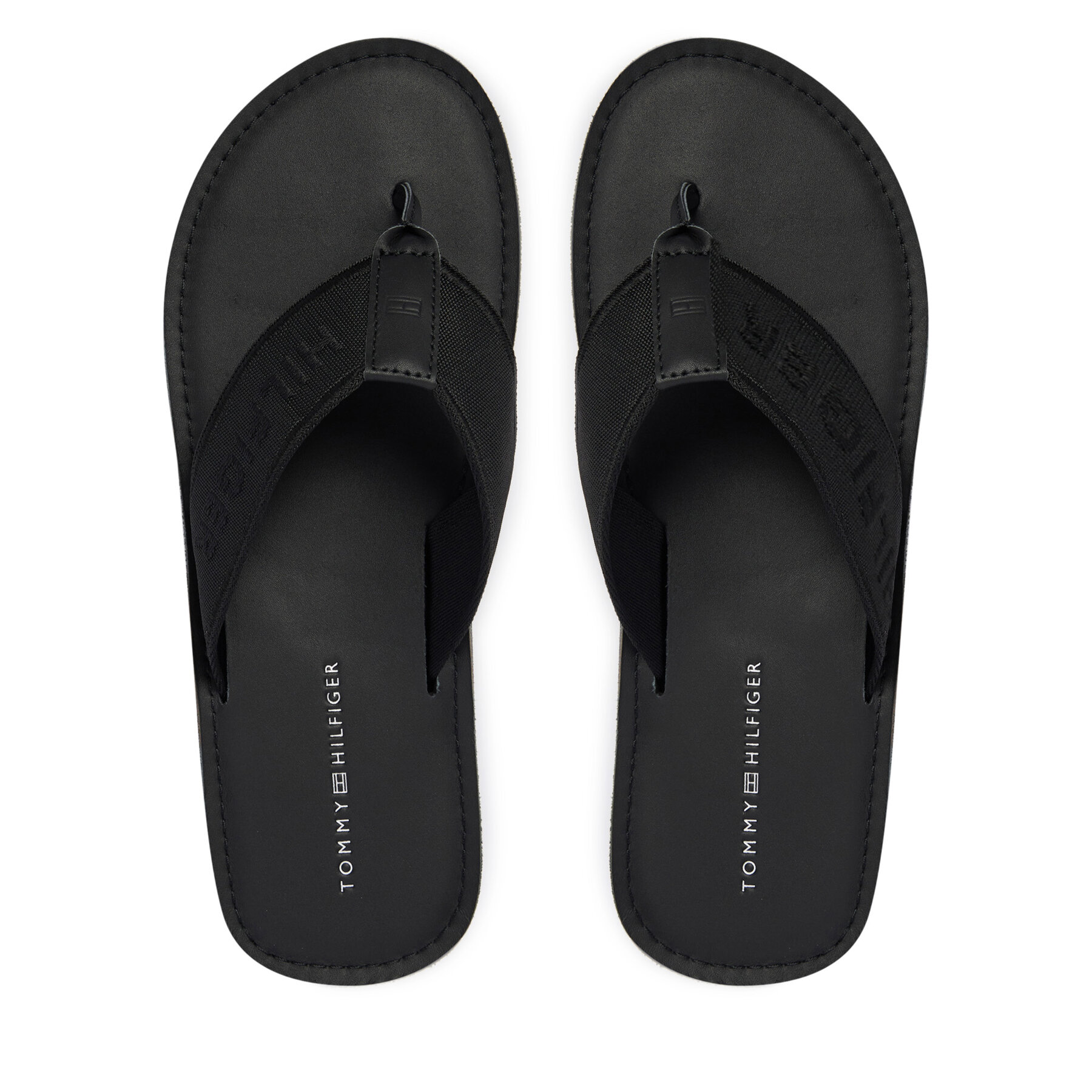 Σαγιονάρες Tommy Hilfiger Jacquard Logo FM0FM05808 Μαύρο